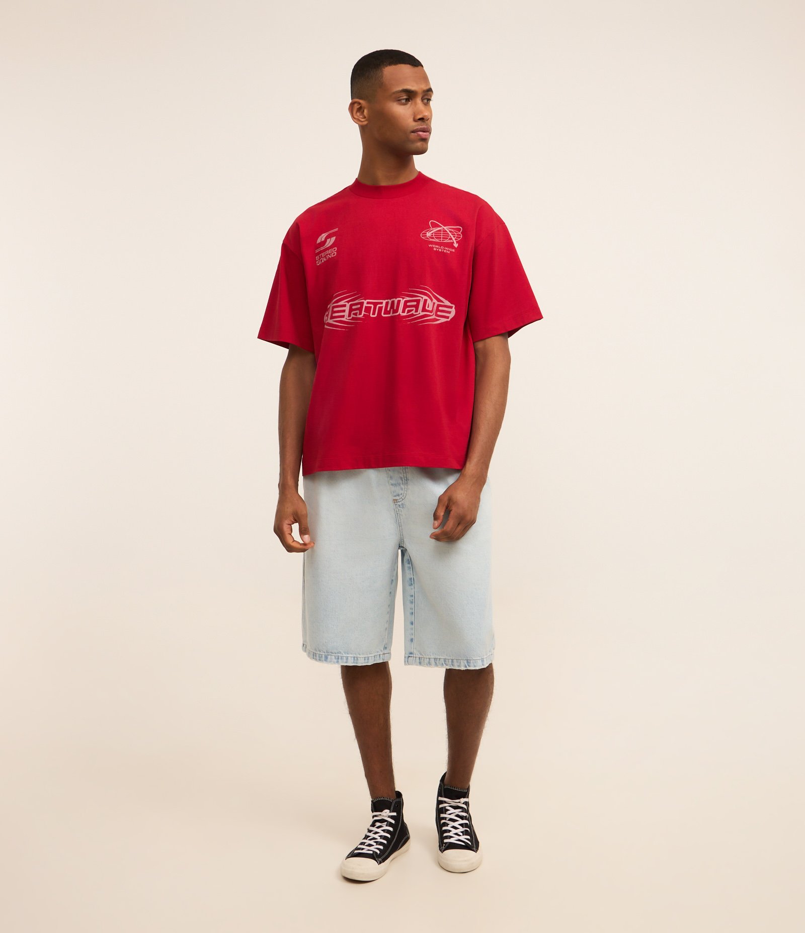 Camiseta Sportcore Overboxy com Estampa Heatwave Vermelho 2