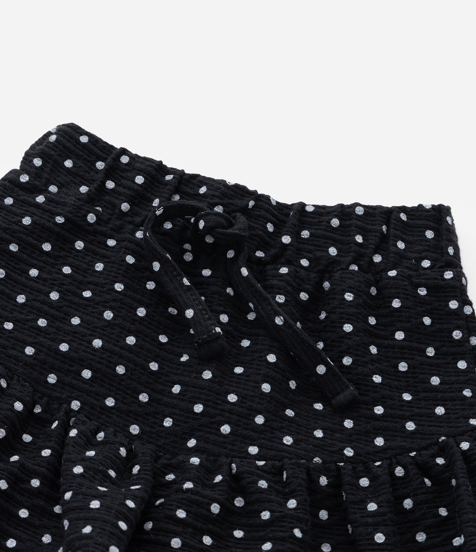 Conjunto Infantil com Babadinho e Estampa Poá e Flores - Tam 1 a 6 Anos Branco/Preto 8