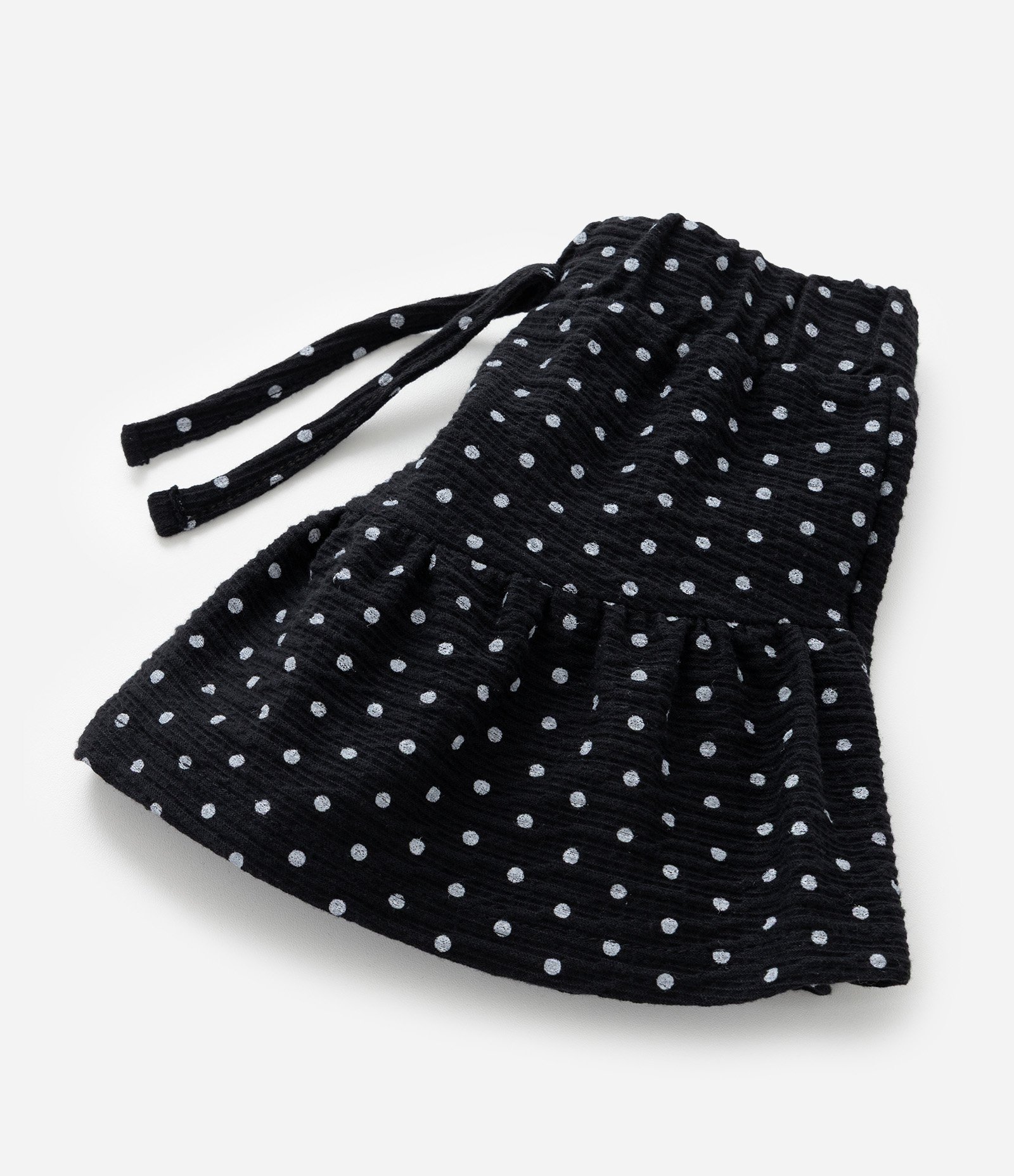 Conjunto Infantil com Babadinho e Estampa Poá e Flores - Tam 1 a 6 Anos Branco/Preto 9