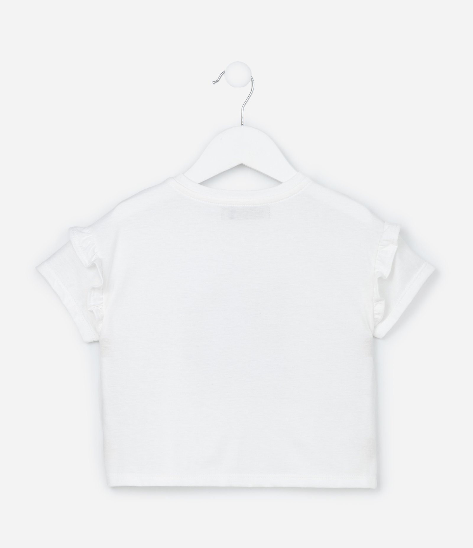 Conjunto Infantil com Babadinho e Estampa Poá e Flores - Tam 1 a 6 Anos Branco/Preto 3