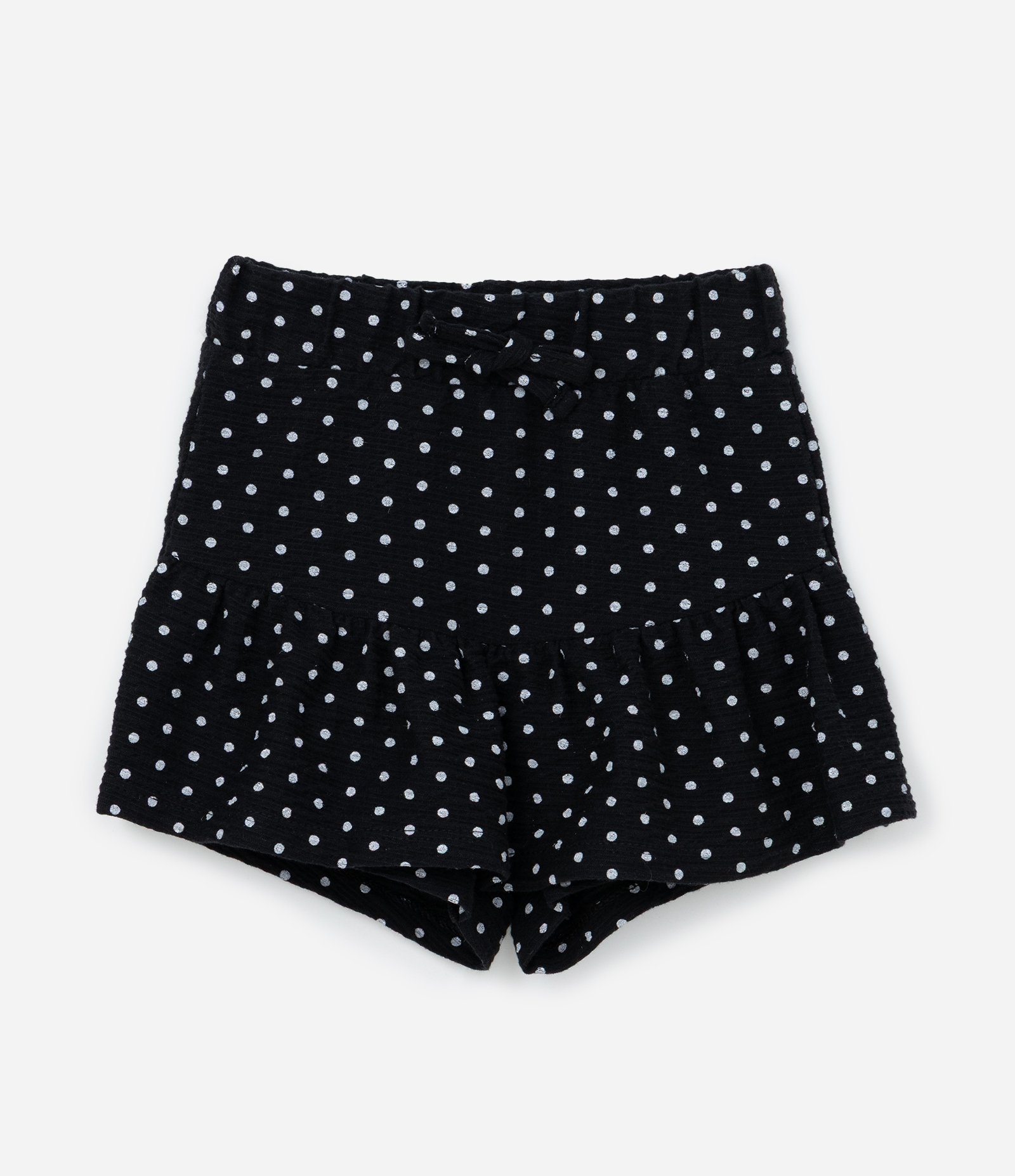 Conjunto Infantil com Babadinho e Estampa Poá e Flores - Tam 1 a 6 Anos Branco/Preto 5