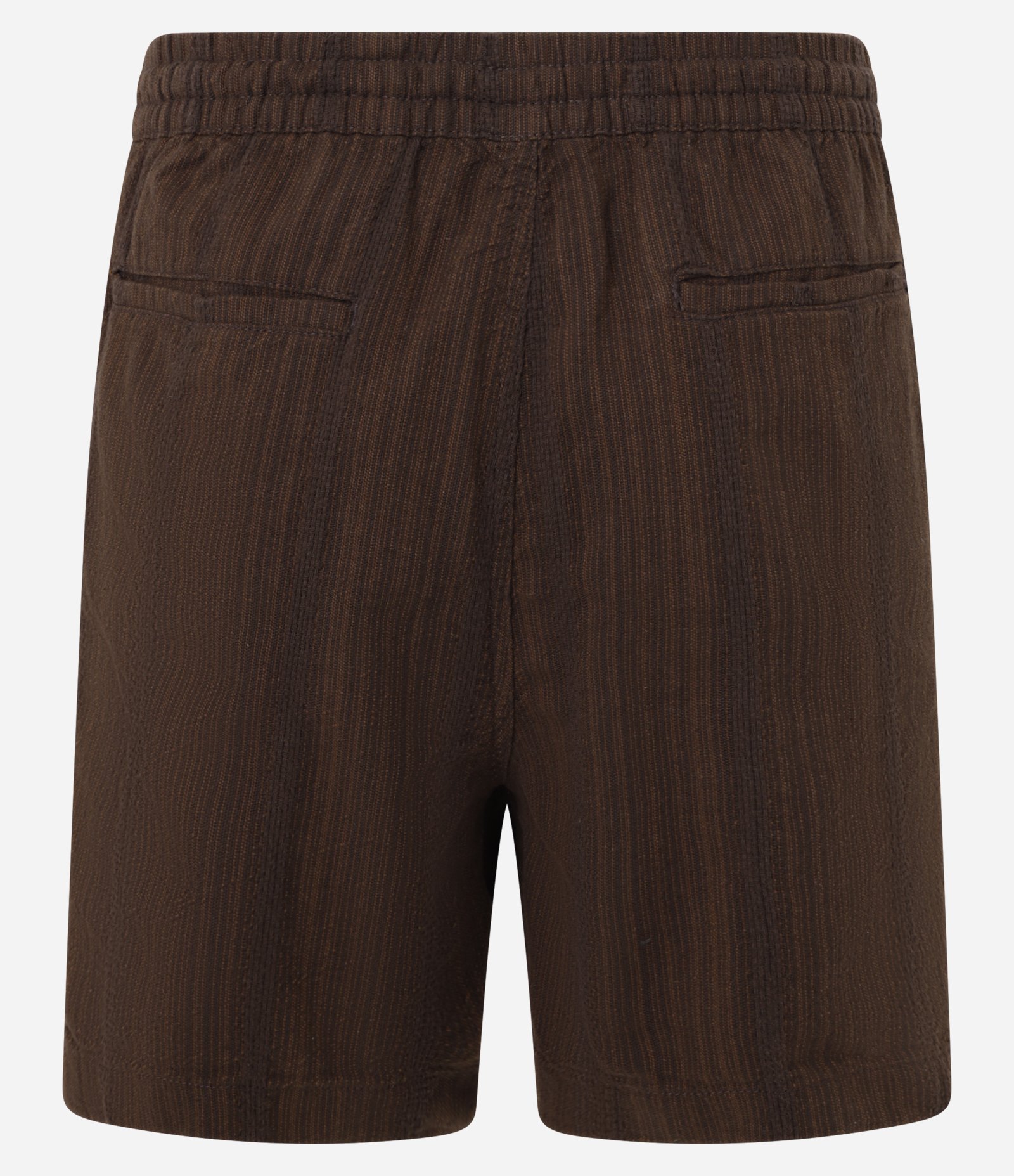 Bermuda em Algodão com Textura de Listras Marrom 7