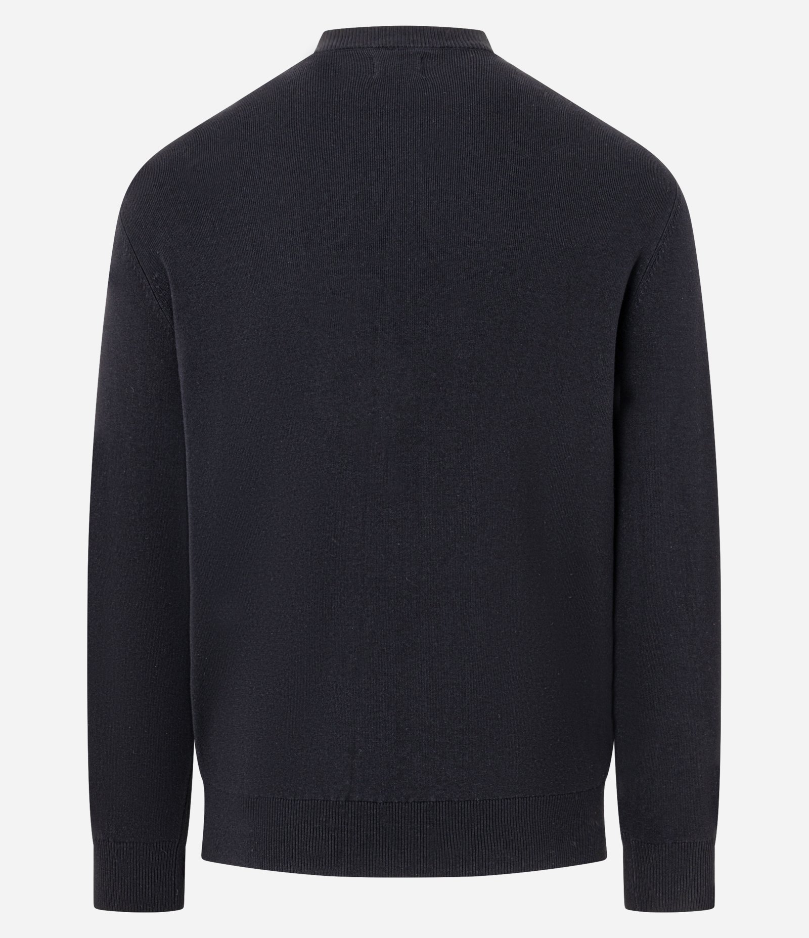 Suéter Regular em Tricô com Gola Redonda Preto 7