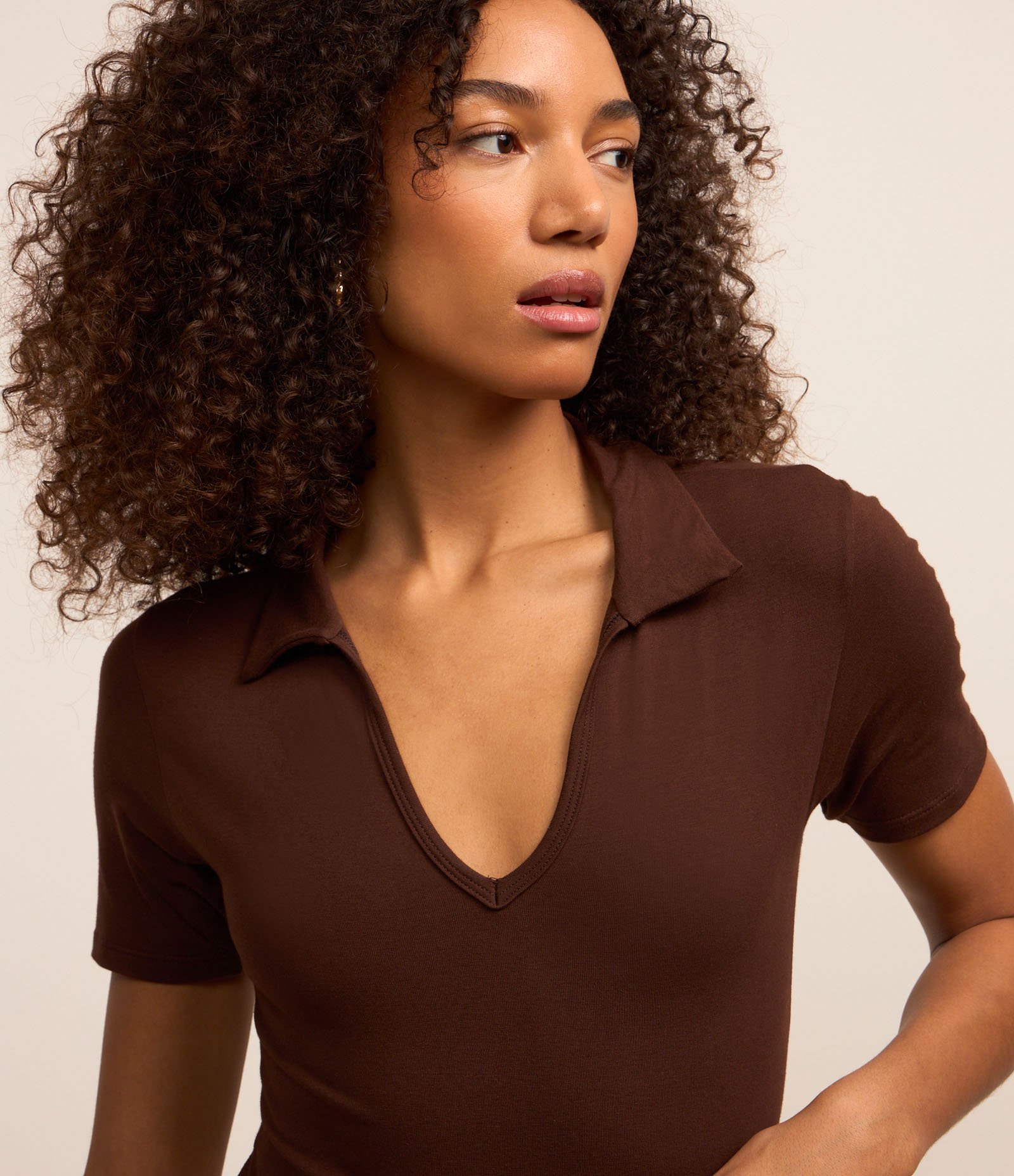 Body em Ribana com Gola Polo e Manga Curta 5