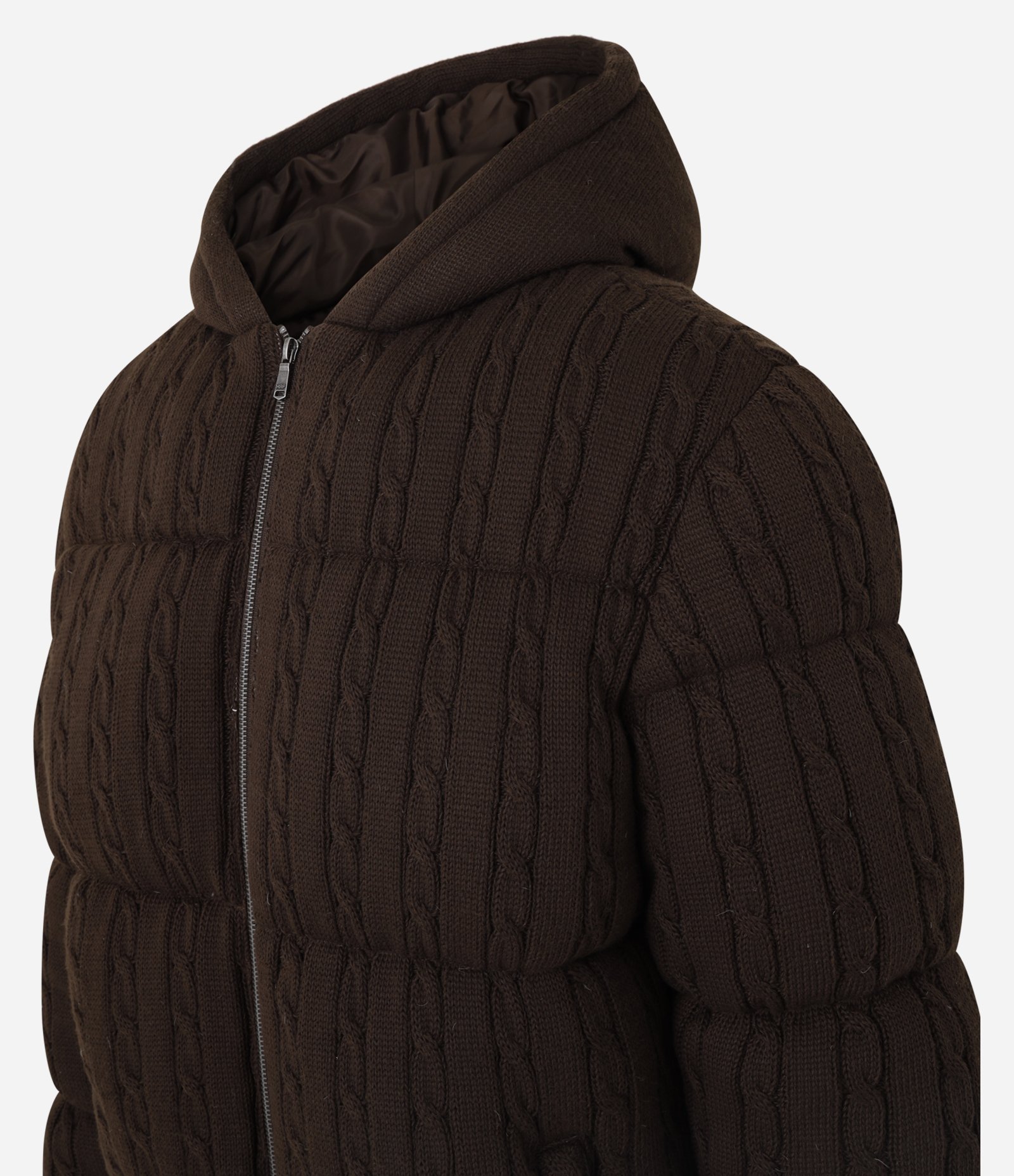 Jaqueta com Efeito Veludo com Textura Marrom 5