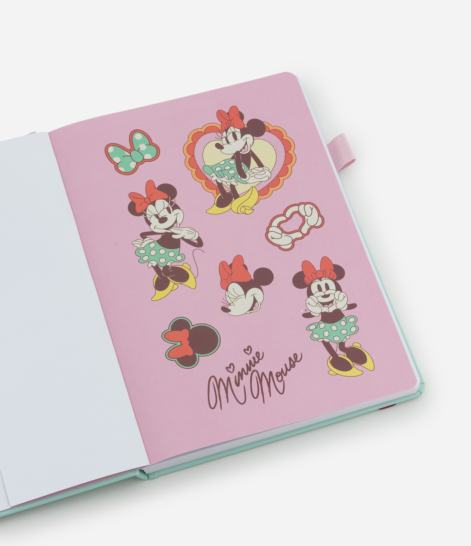 Caderno em Papel com Elástico e Estampa Minnie Verde 4