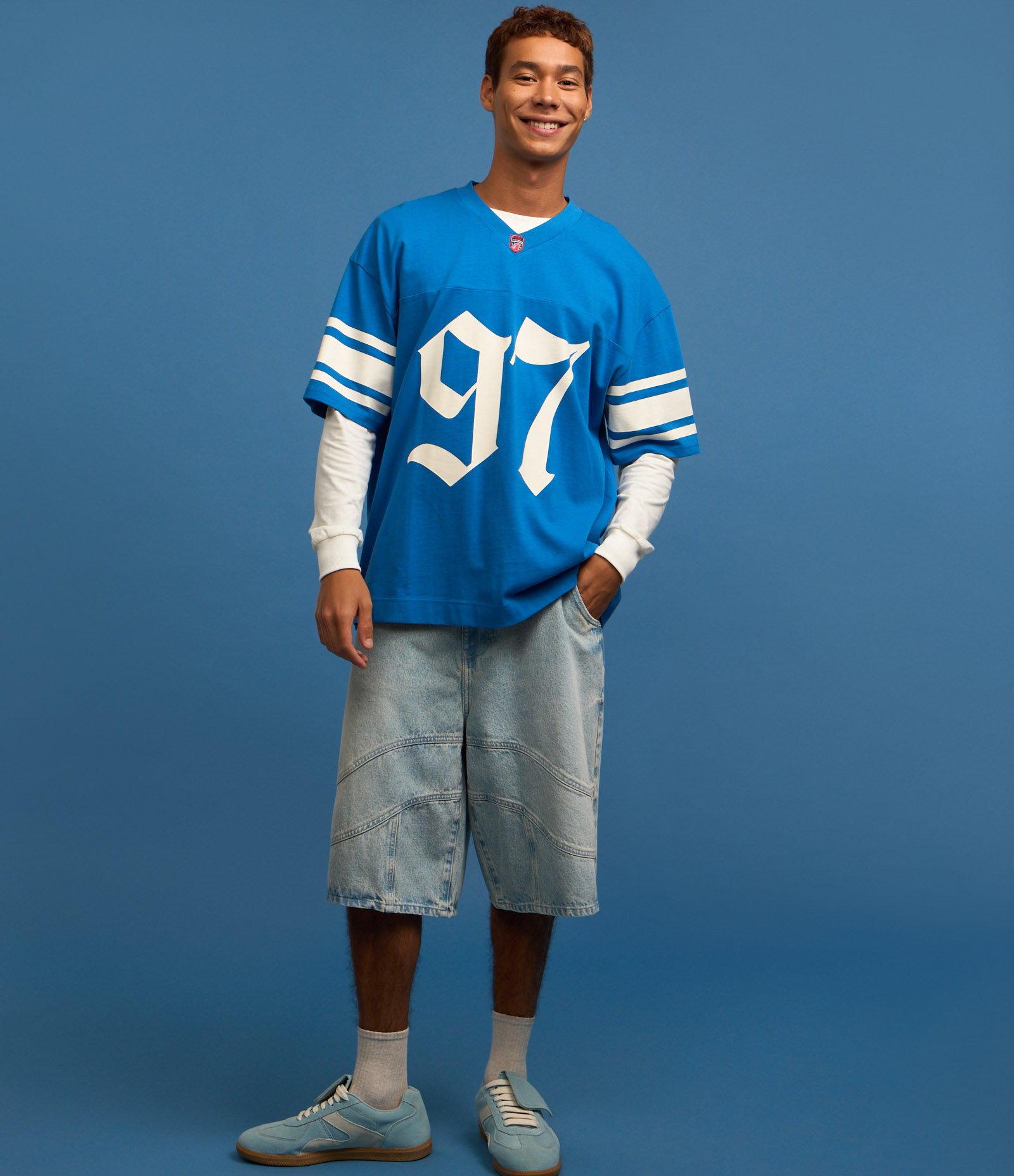 Camiseta Overboxy Sportcore Futebol Americano Azul 6