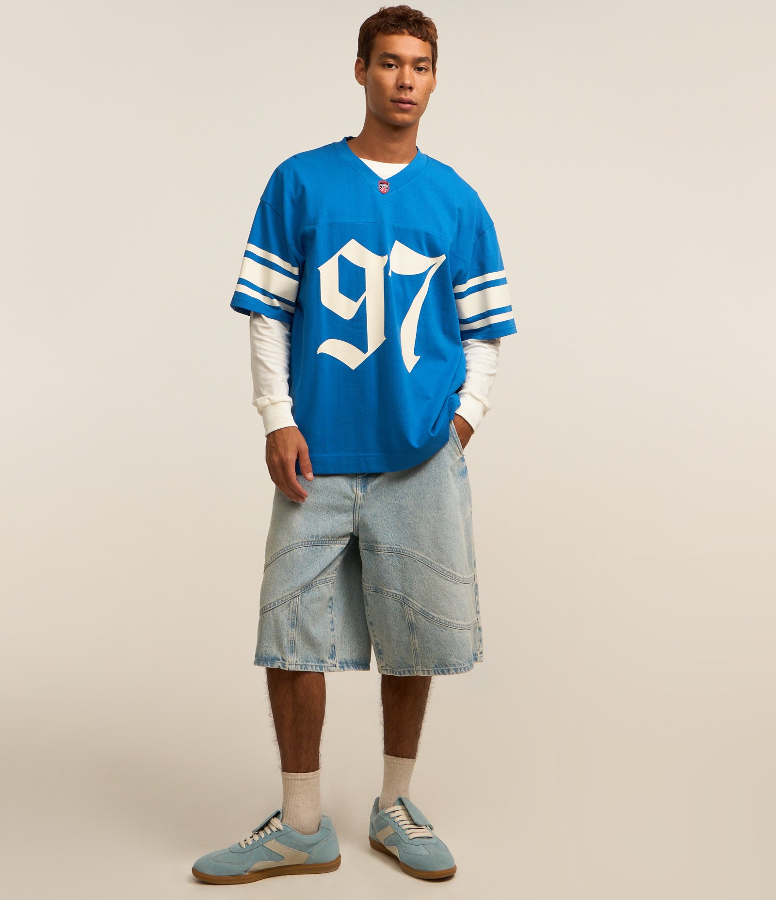 Camiseta Overboxy Sportcore Futebol Americano Azul 2