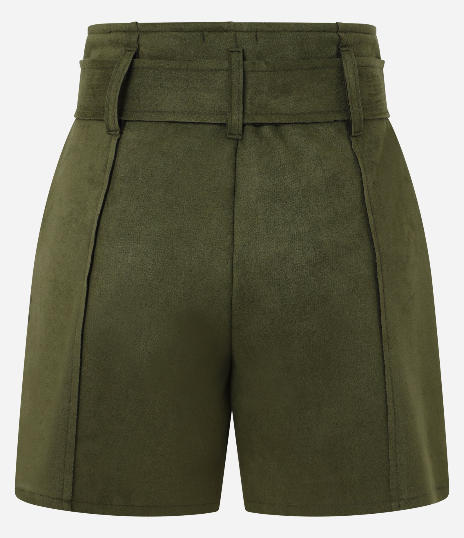 Bermuda em Suede com Amarração na Cintura Verde 3