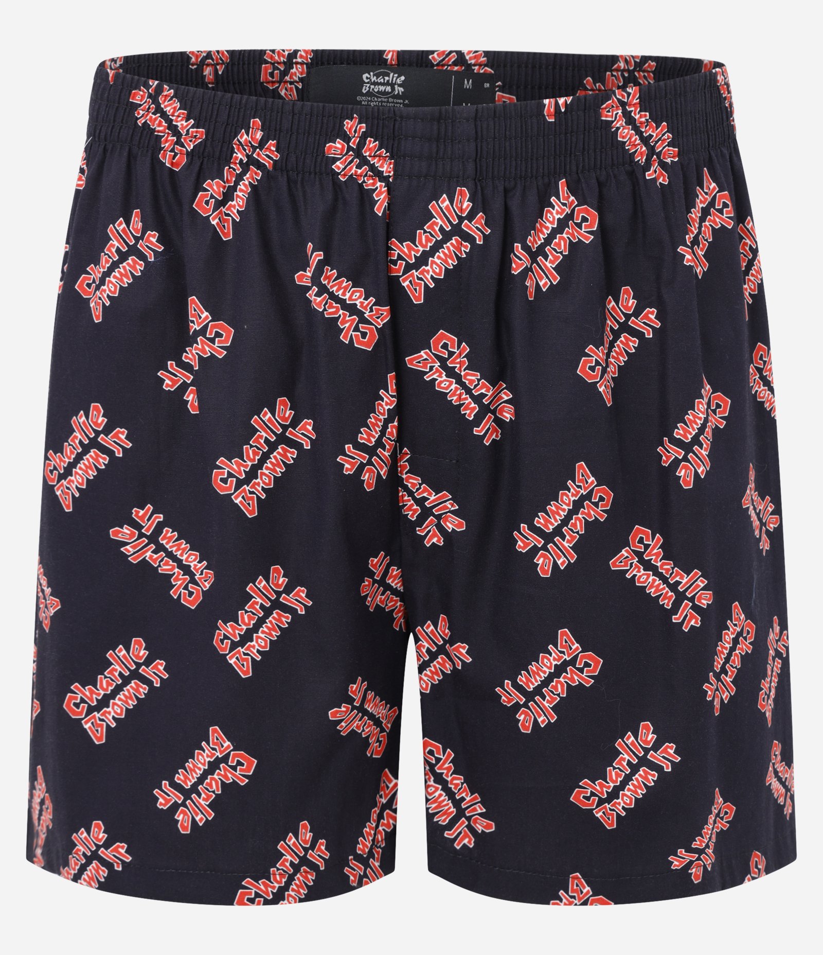 Cueca Samba Canção Curta em Tricoline com Estampa Charlie Brown Jr Preto 4