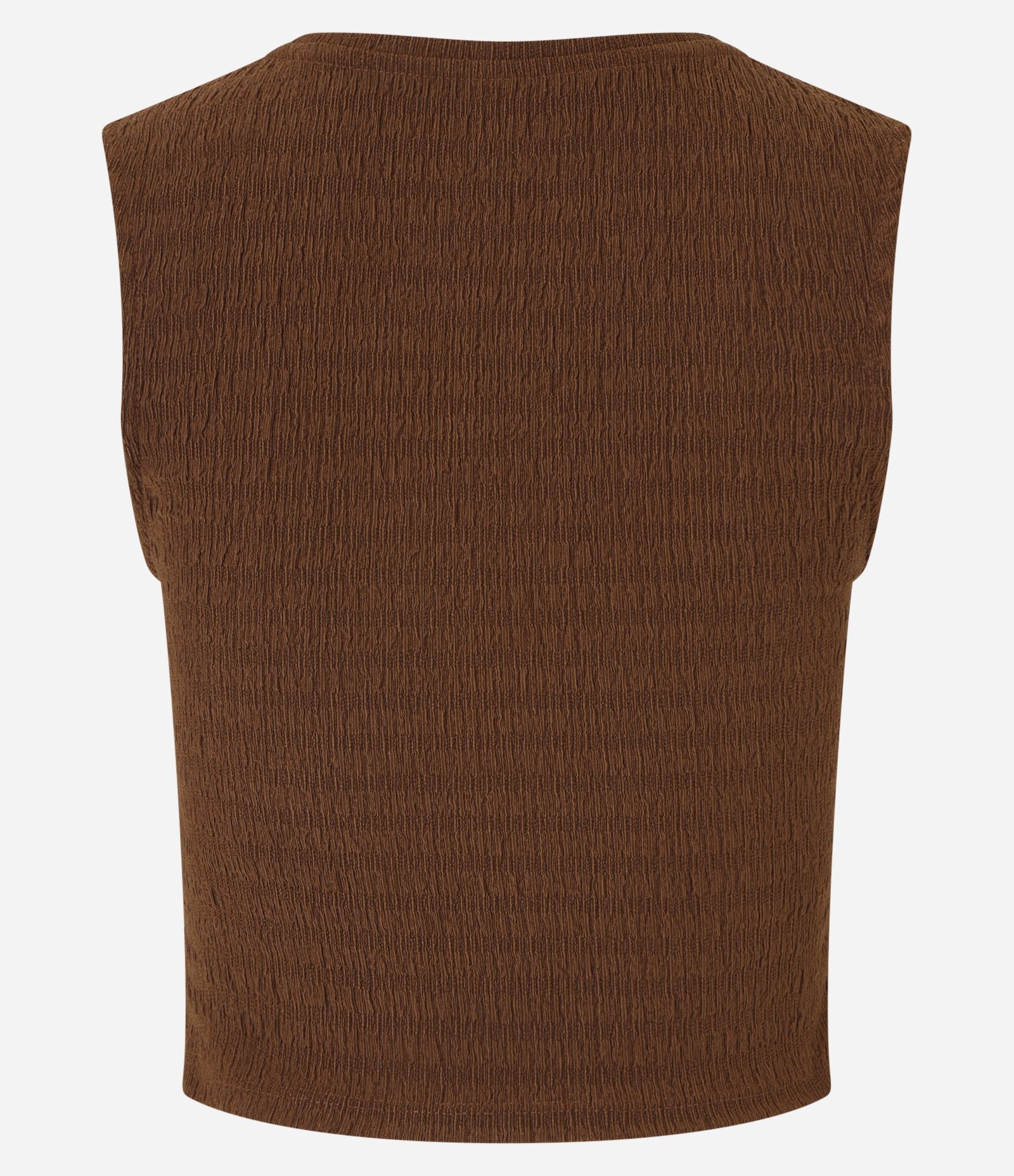 Blusa Texturizada com Franzidos Laterais Marrom 7