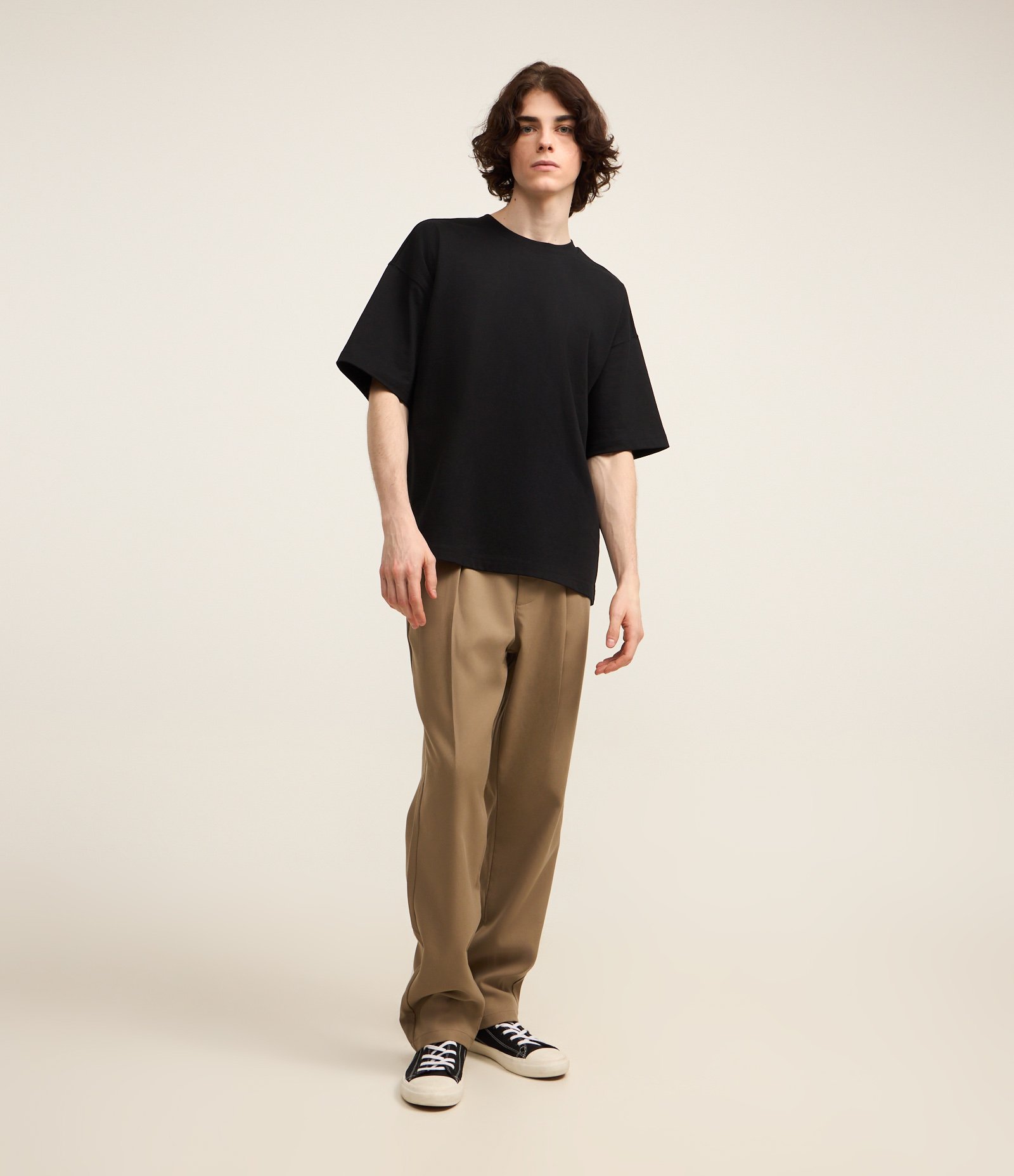 Camiseta Básica Oversized em Algodão Preto 2