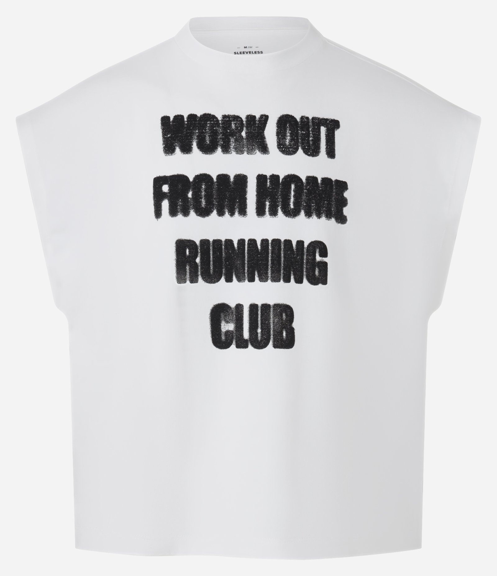 Regata Boxy Cropped em Malhão com Estampa Lettering Branco 5