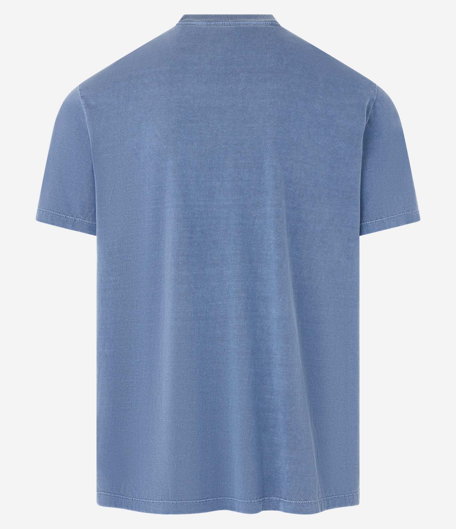 Camiseta Comfort em Algodão Estonado com Estampa Lettering Azul 5