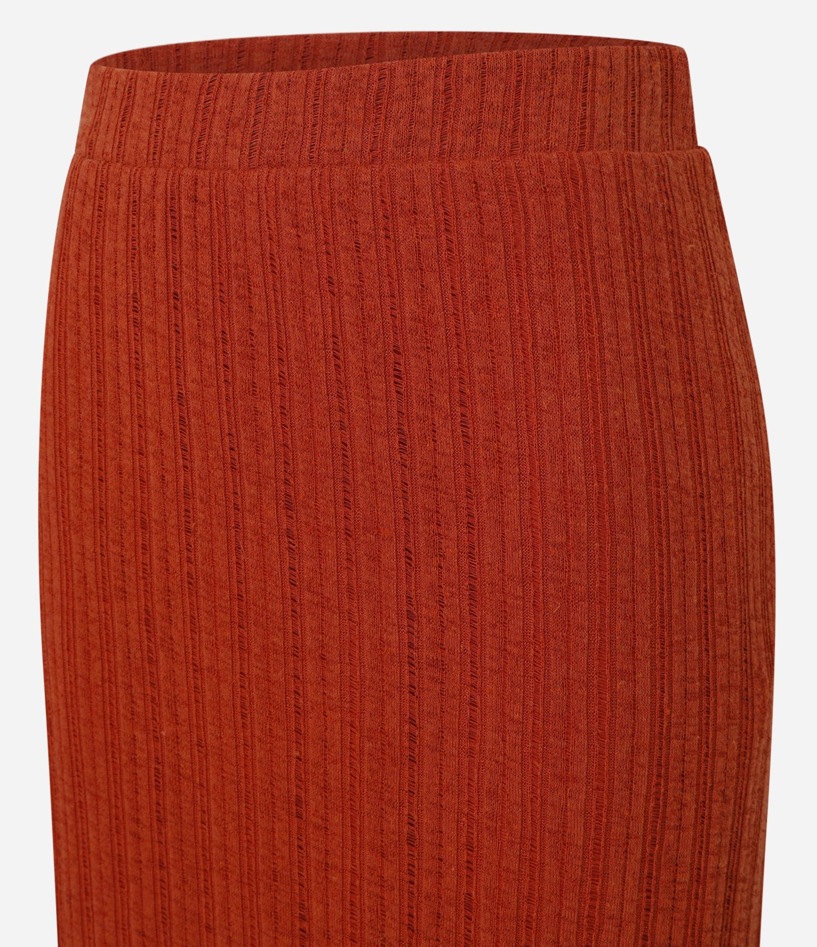 Saia Longa com Linho e Textura Canelada com Vazados Laranja 6