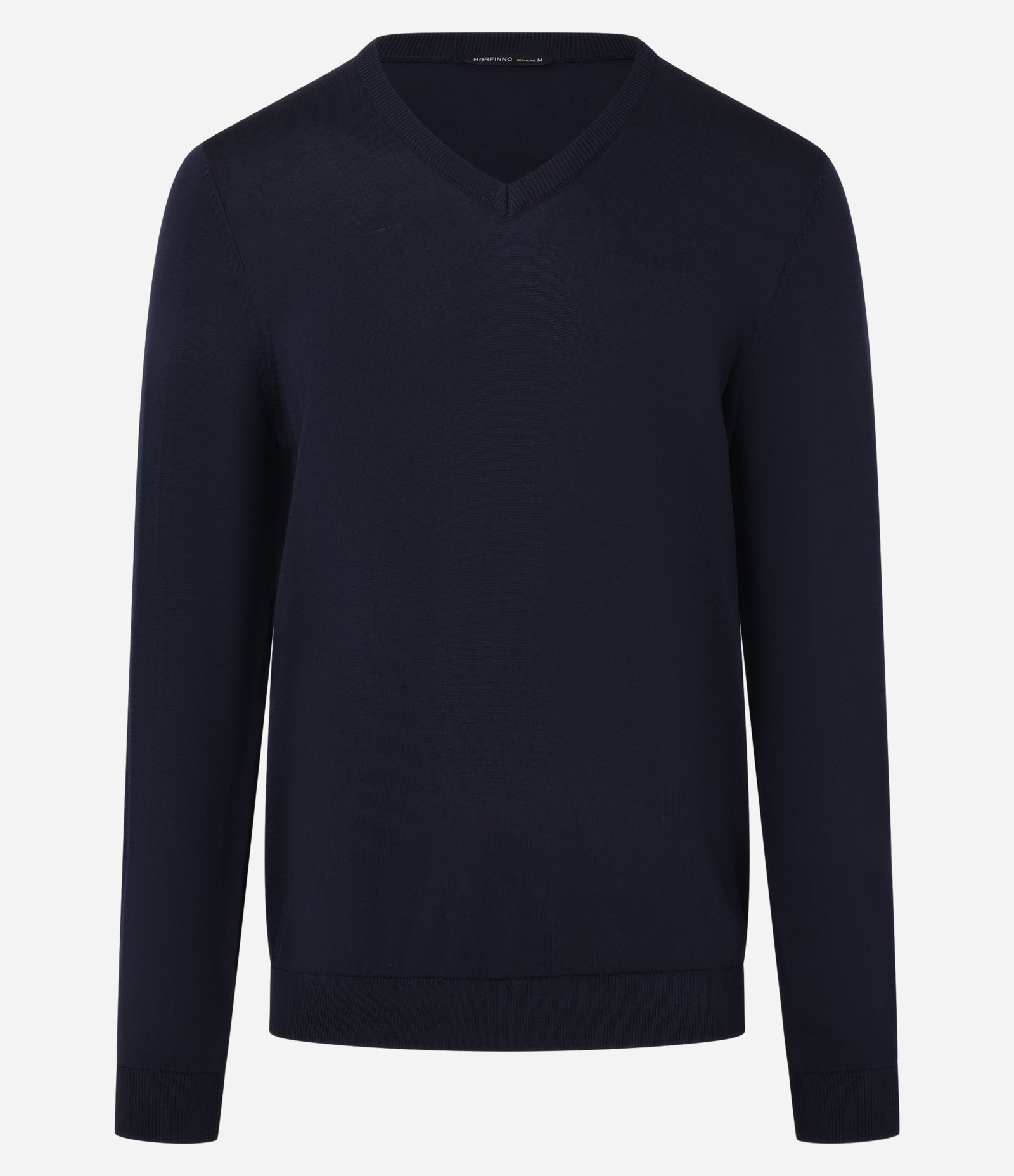 Suéter Básico em Viscose com Gola V Azul 5