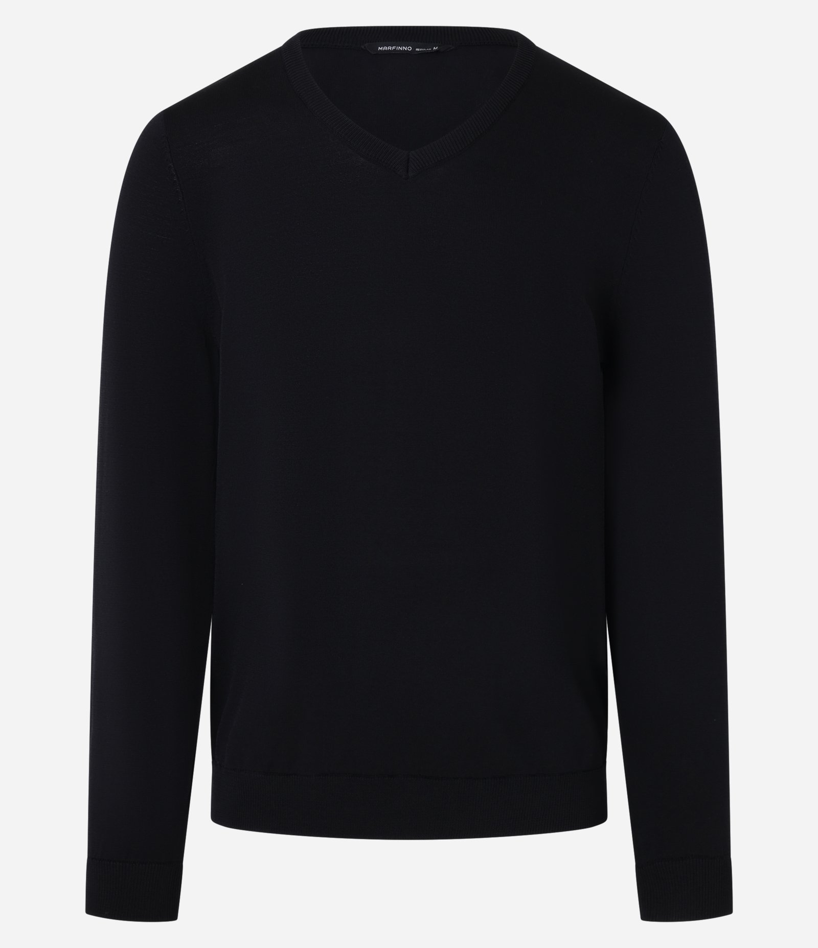 Suéter Básico em Viscose com Gola V Preto 5