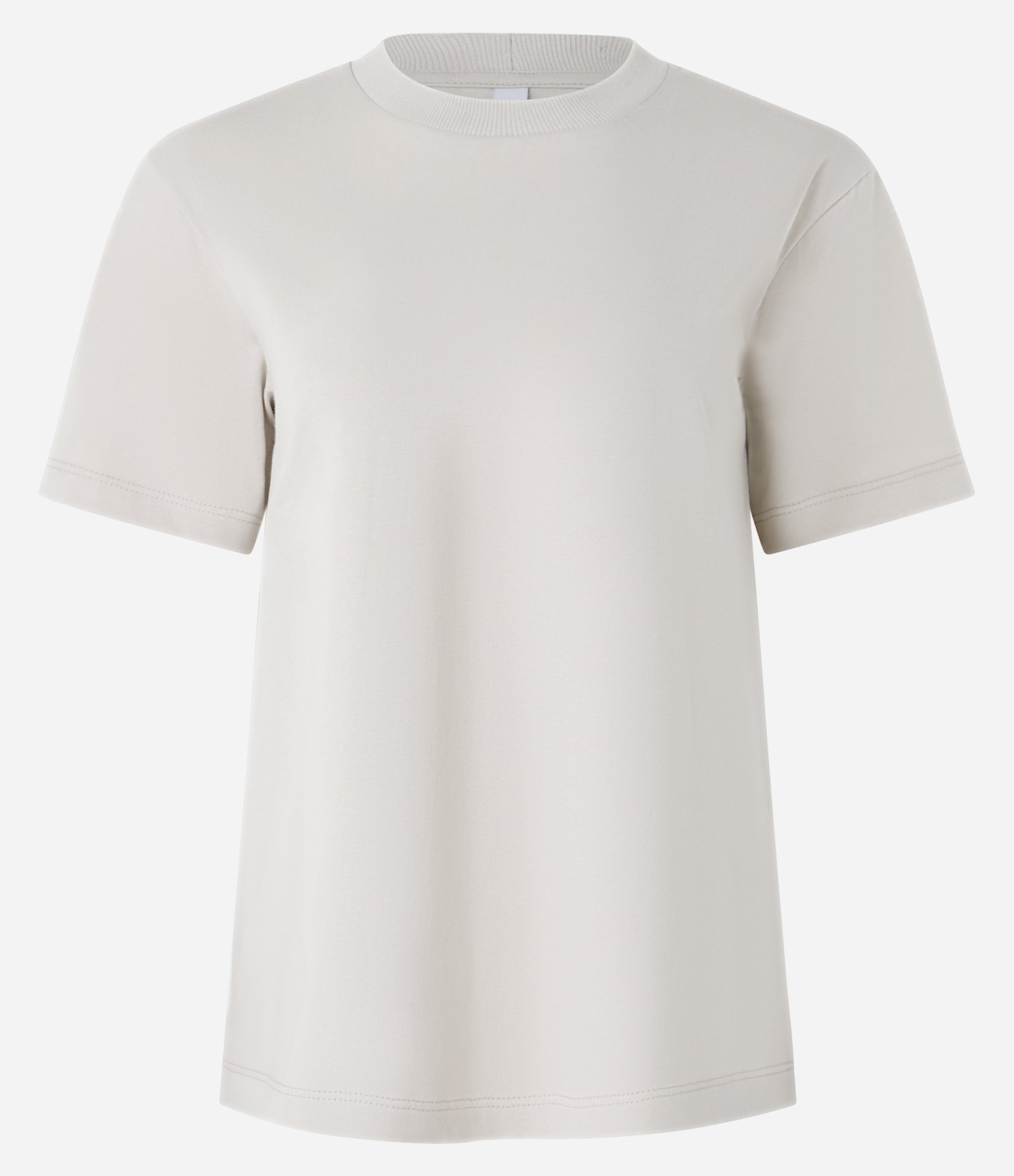 Camiseta Regular em Algodão com Manga Curta Bege 3