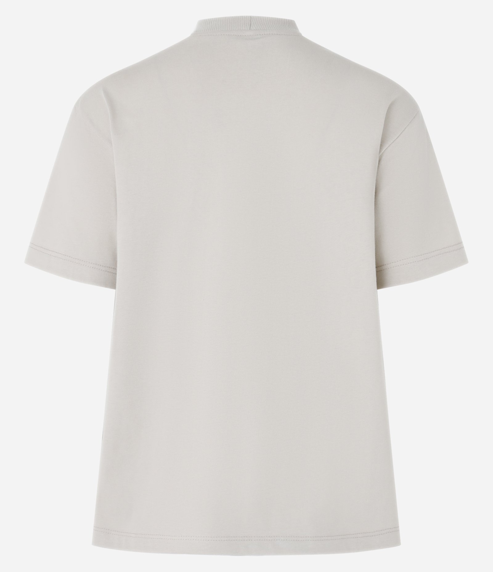 Camiseta Regular em Algodão com Manga Curta Bege 4