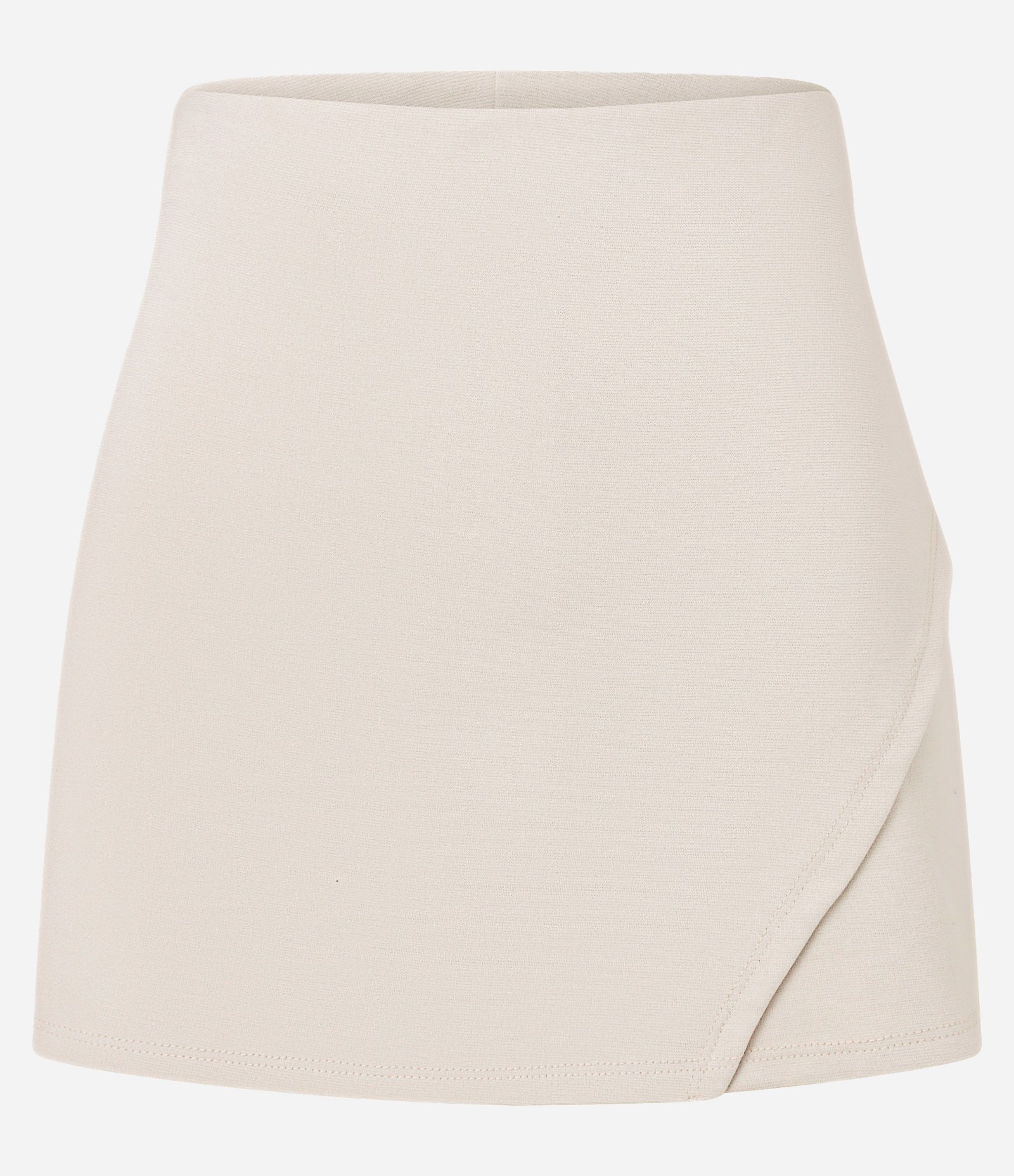Short Saia Curto em Ponto Roma com Recorte Lateral Off White 5
