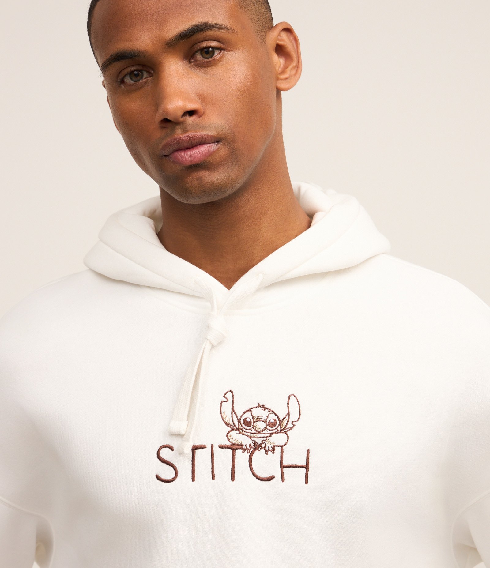 Casaco Boxy em Fleece com Estampa Stitch Branco 3