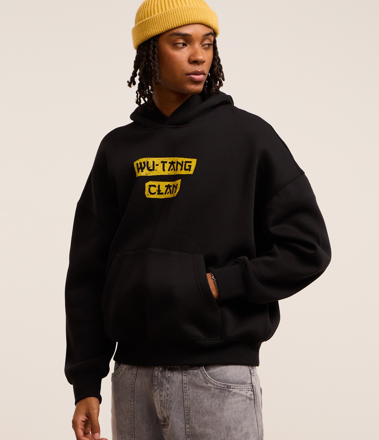 Casaco Boxy em Fleece com Felpa e Estampa de Dragão Oriental Wu Tang Clan Preto 1