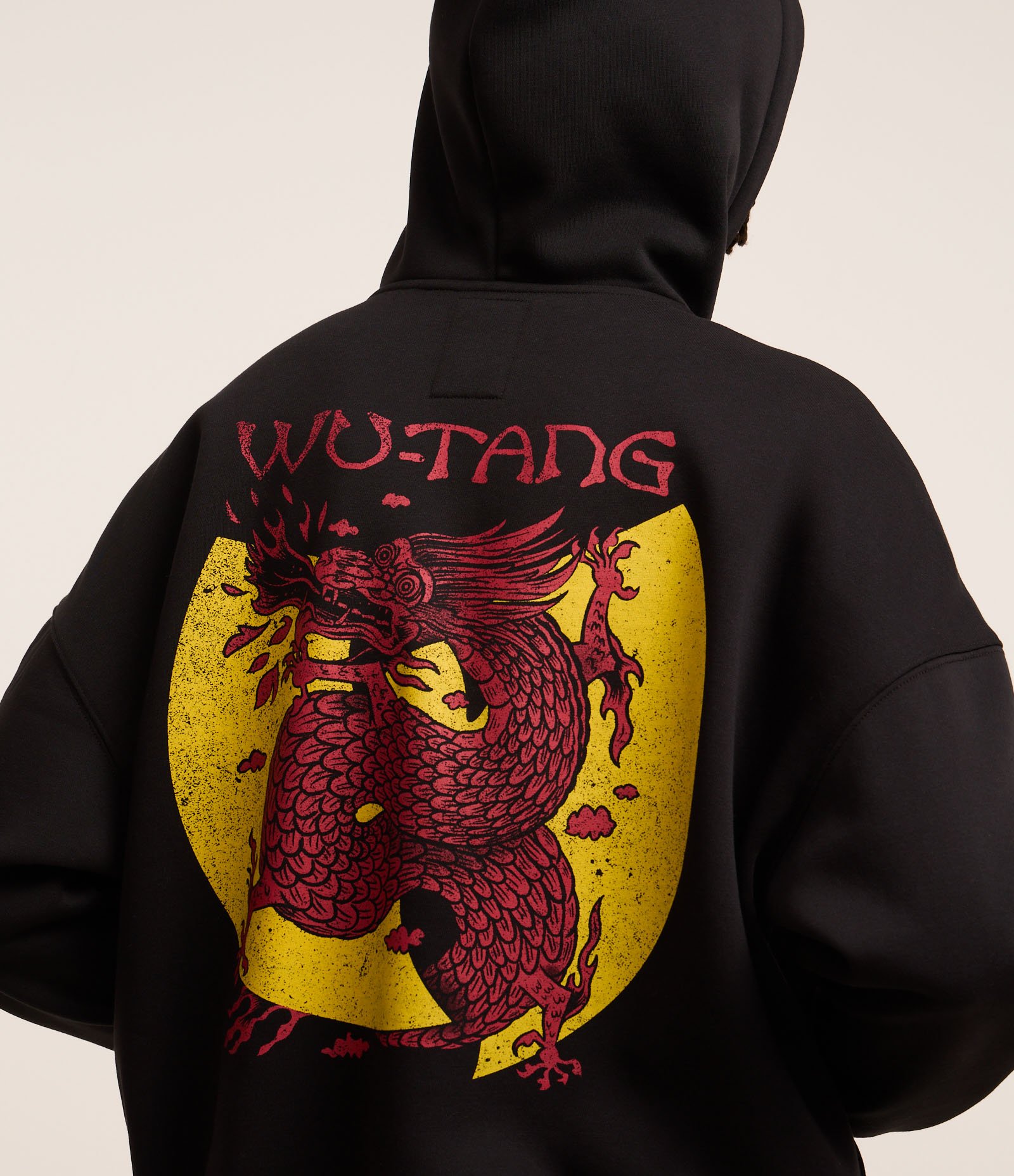 Casaco Boxy em Fleece com Felpa e Estampa de Dragão Oriental Wu Tang Clan Preto 2