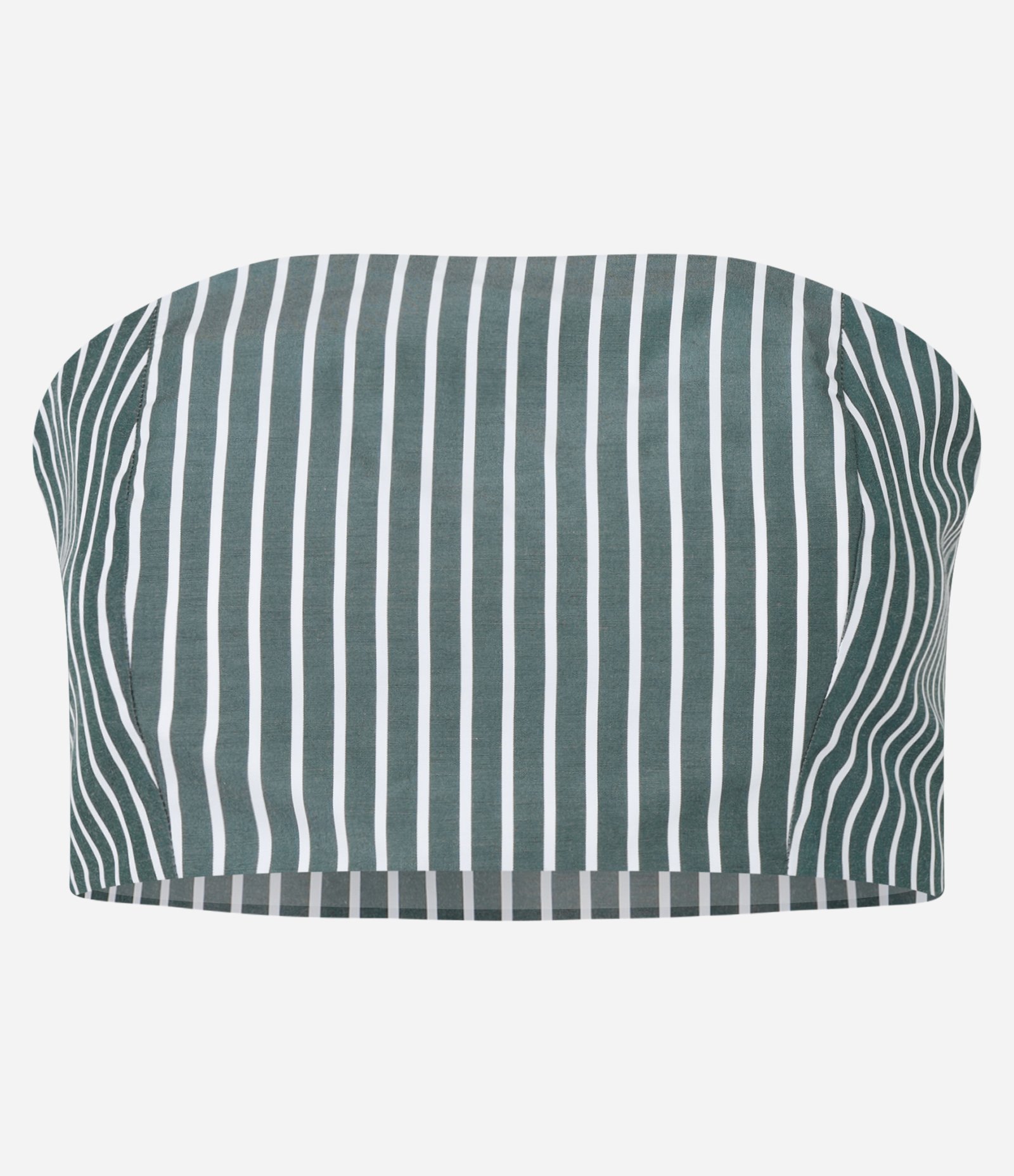 Camisa em Tricoline Listrada com Top Verde 8