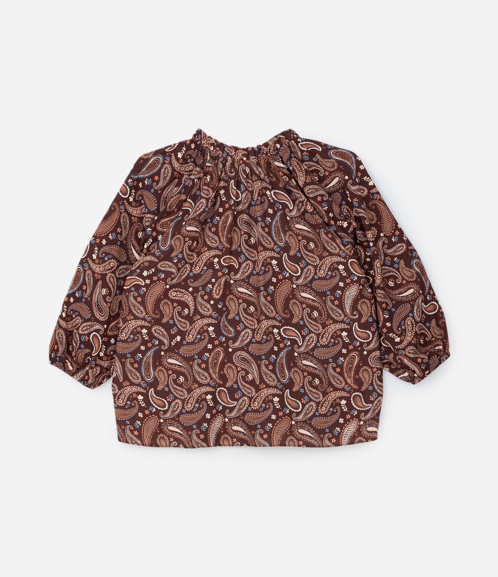 Blusa em Chalis Paisley com Frufru na Gola Curve & Plus Size Marrom 6