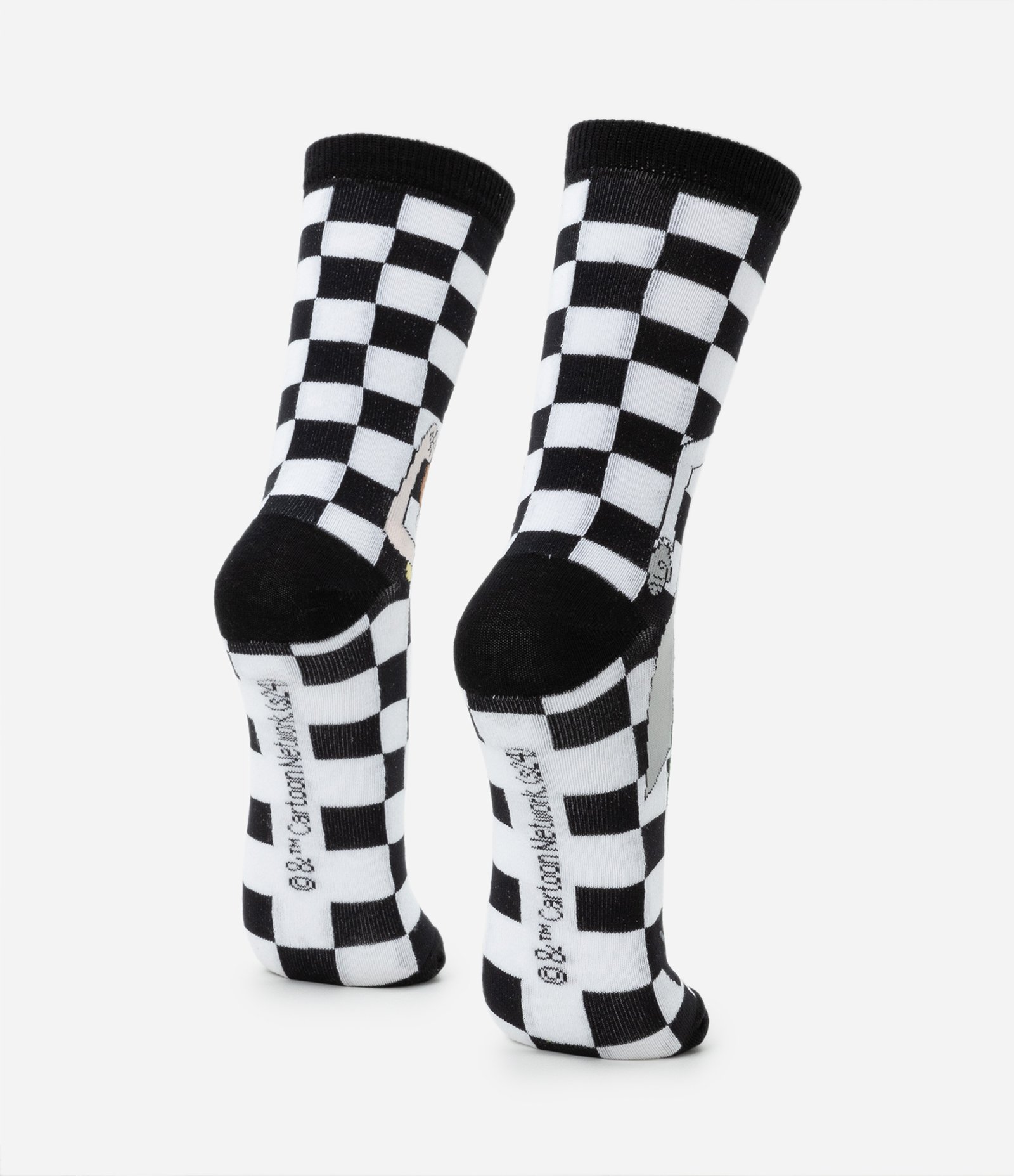 Meia Cano Alto em Algodão com Estampa Rick e Morty Preto/Branco 3