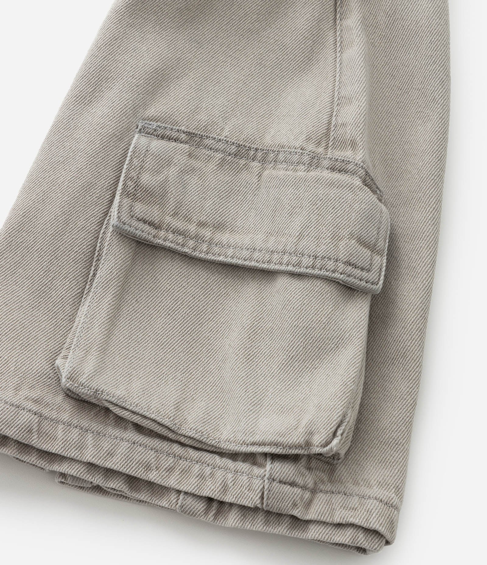 Saia Infantil em Jeans com Bolsos Cargo - Tam 7 a 14 Anos Bege 3