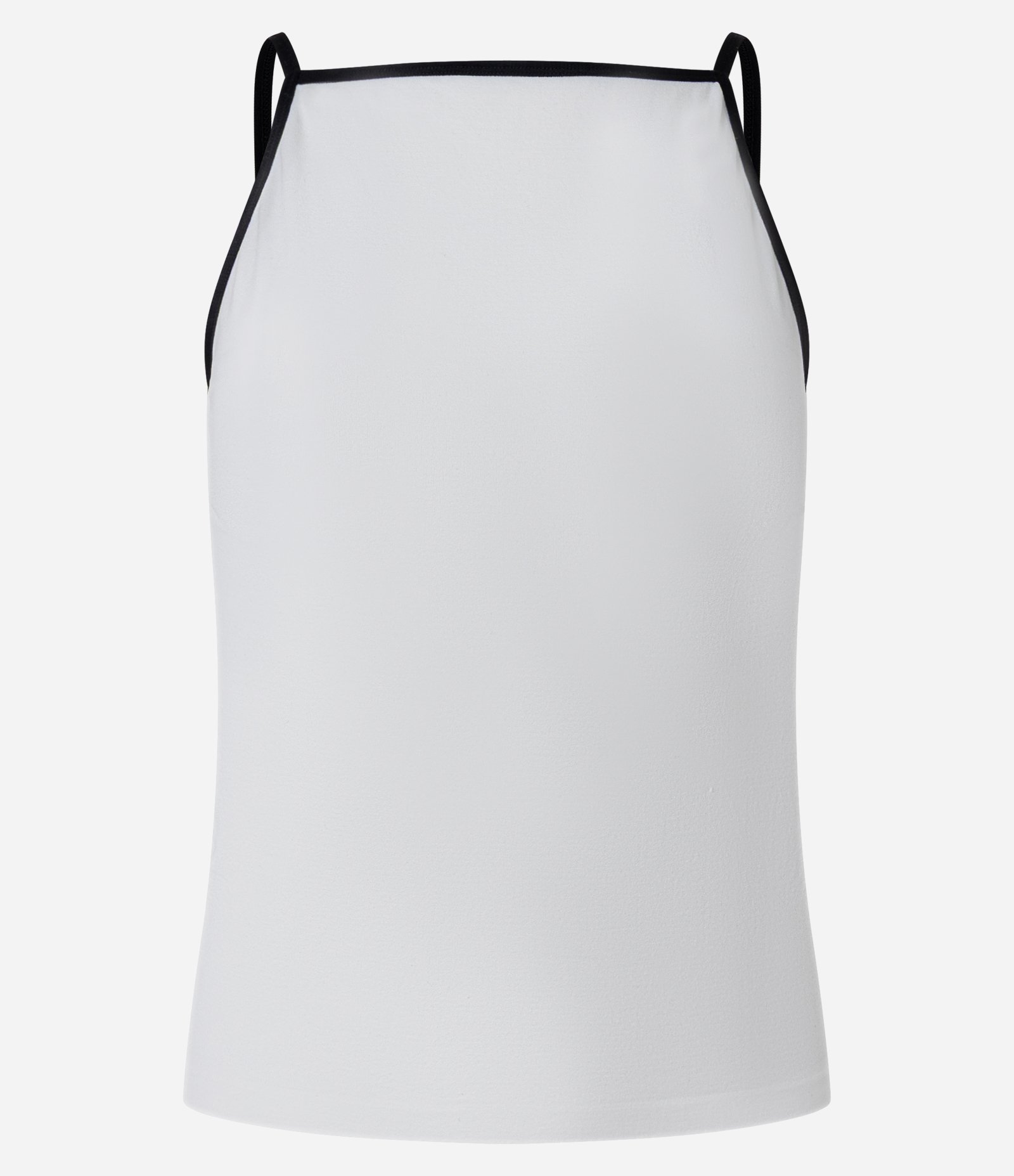 Blusa Seamless com Viés e Alças Contrastantes Branco 4