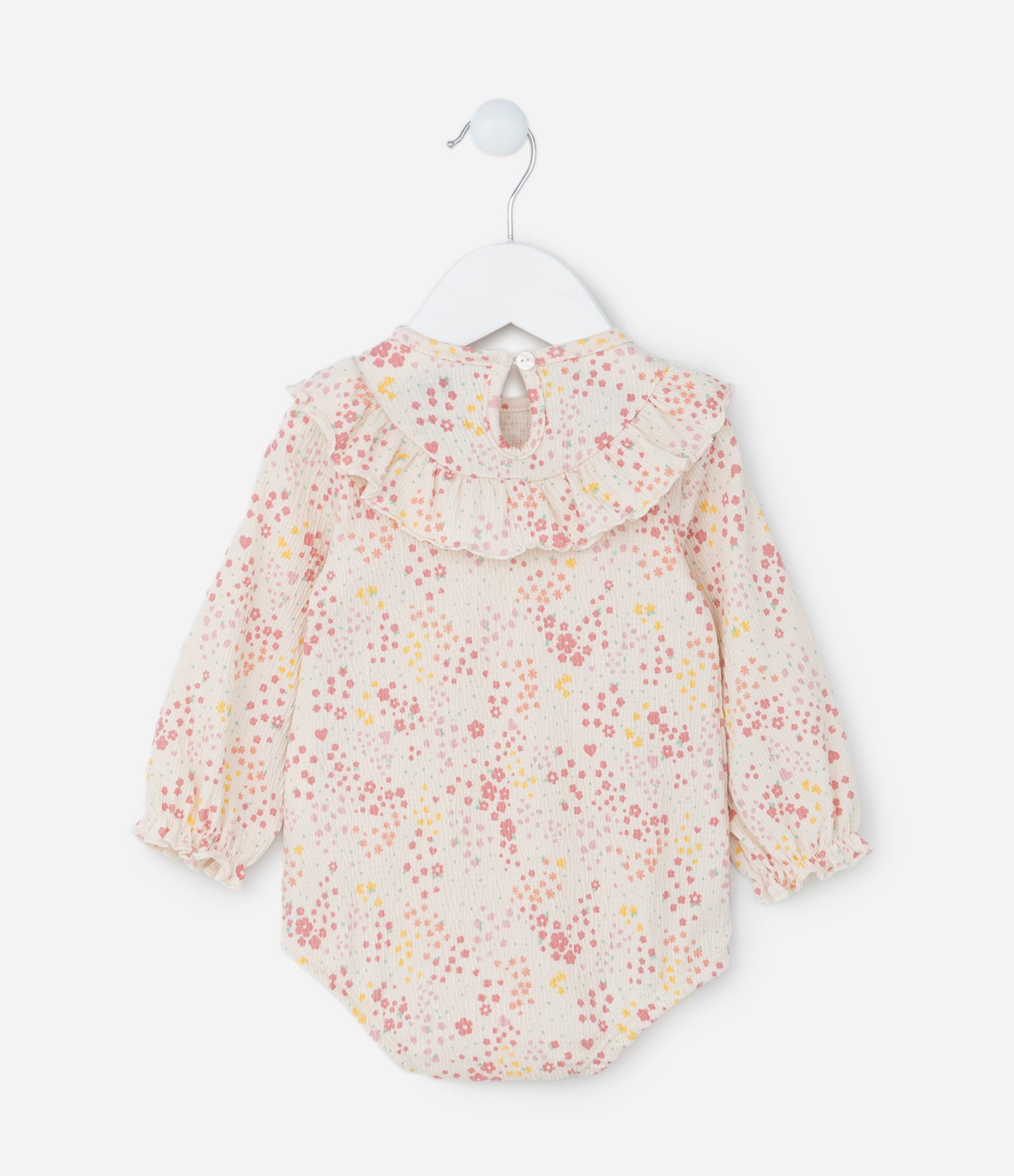 Body Infantil com Textura e Babadinhos - Tam 0 a 18 meses Rosa 2