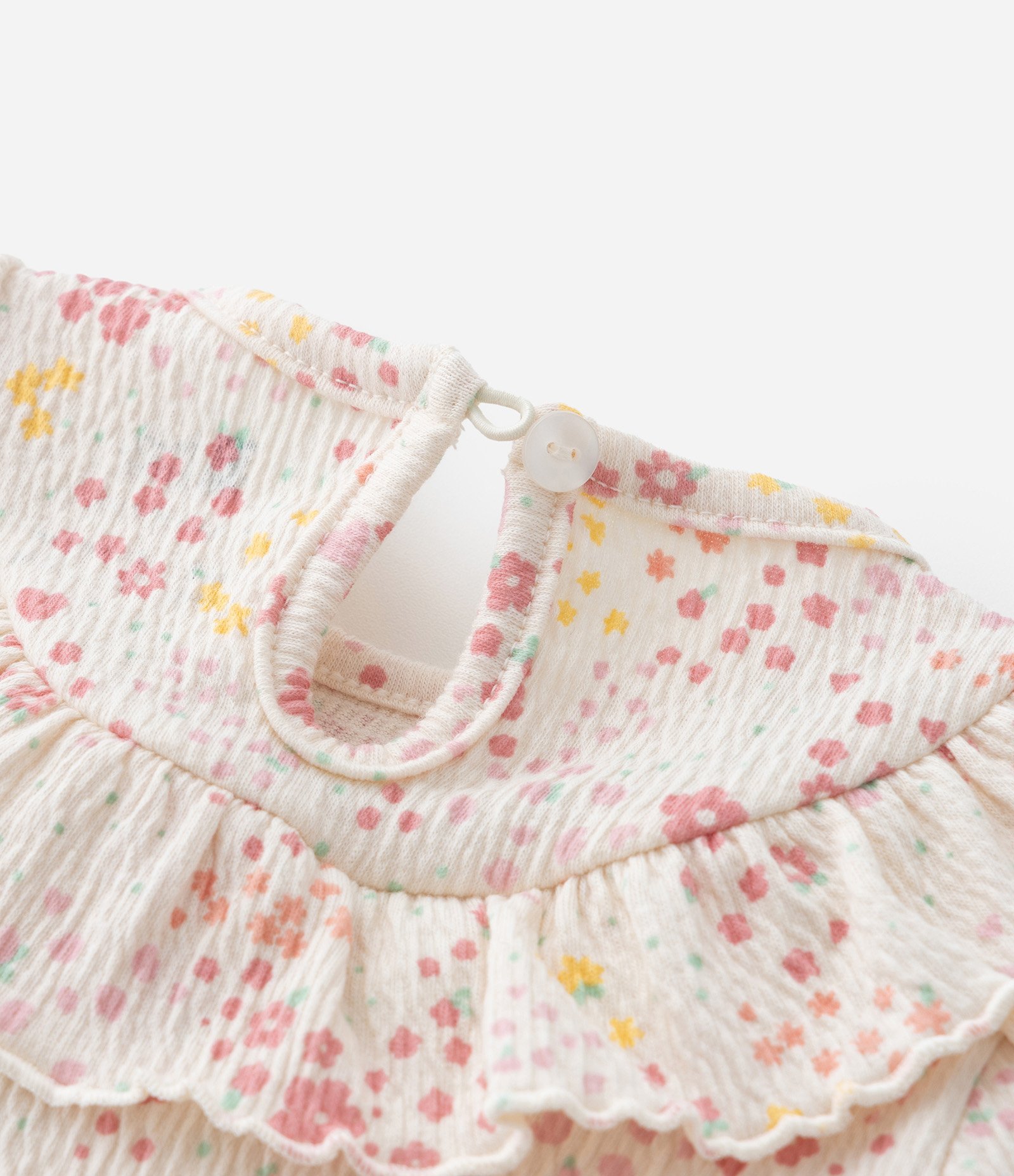 Body Infantil com Textura e Babadinhos - Tam 0 a 18 meses Rosa 4