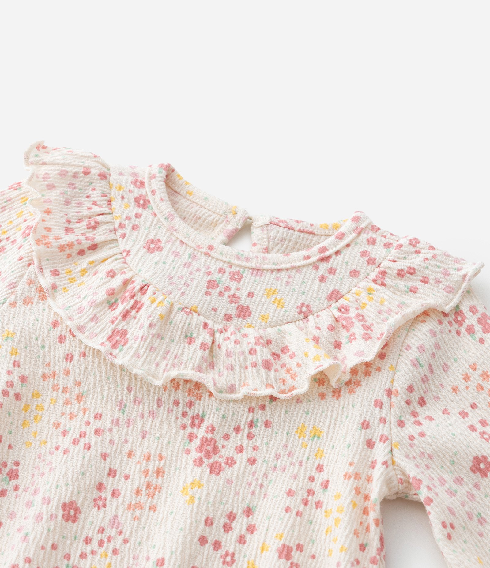 Body Infantil com Textura e Babadinhos - Tam 0 a 18 meses Rosa 7