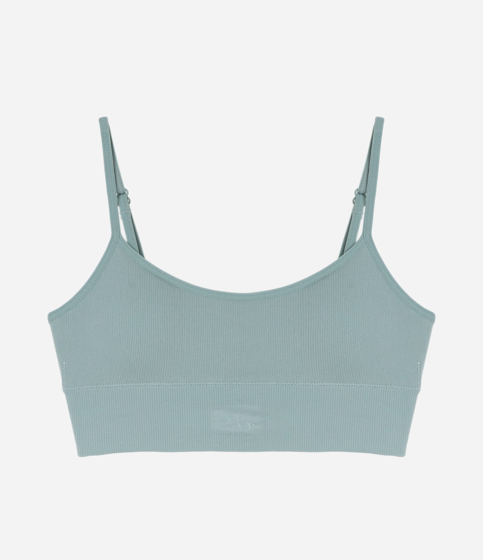 Sutiã Top com Bojo Removível Texturizado Seamless Verde 4