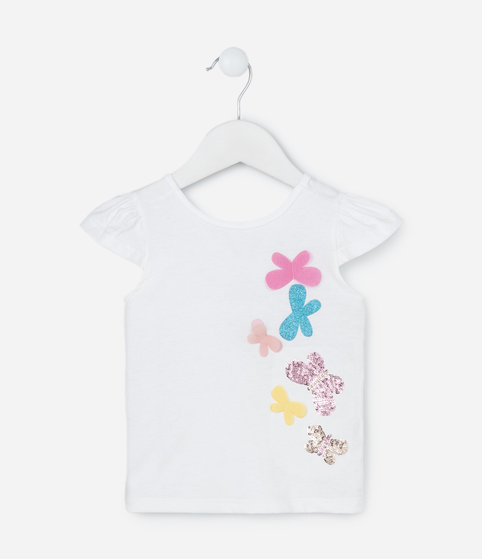 Conjunto Infantil com Bordado Borboletas em Paetês - Tam 1 a 6 Anos Snow White 2