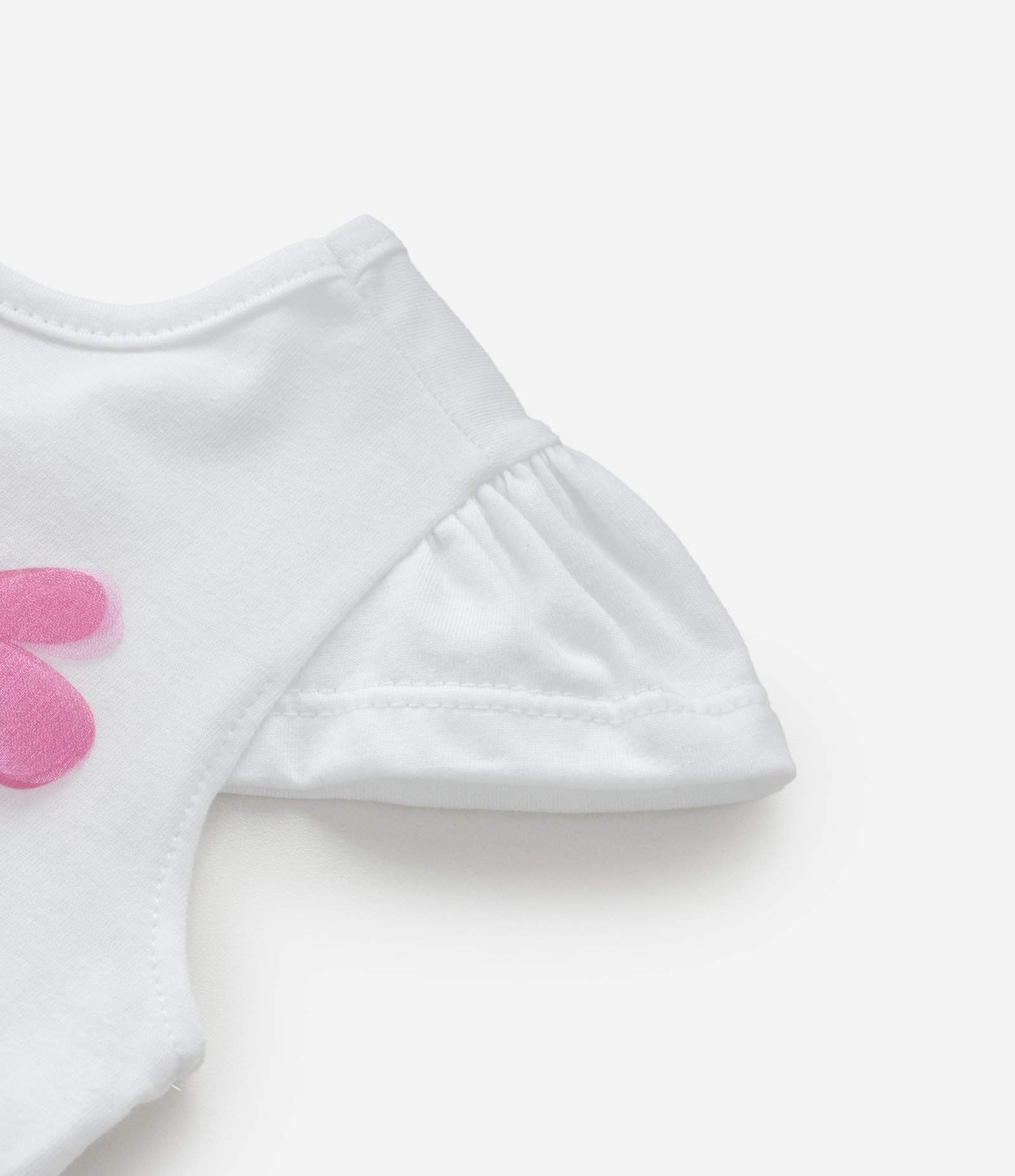 Conjunto Infantil com Bordado Borboletas em Paetês - Tam 1 a 6 Anos Snow White 4