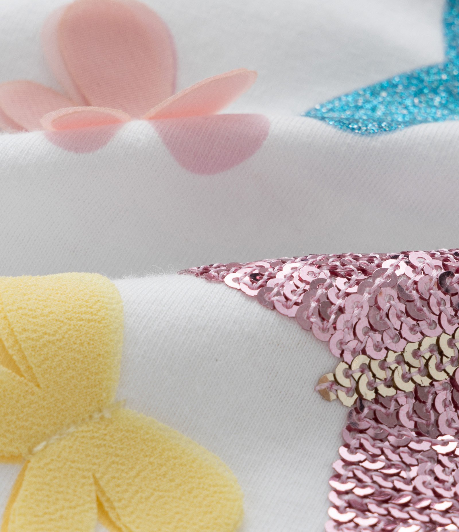 Conjunto Infantil com Bordado Borboletas em Paetês - Tam 1 a 6 Anos Snow White 5