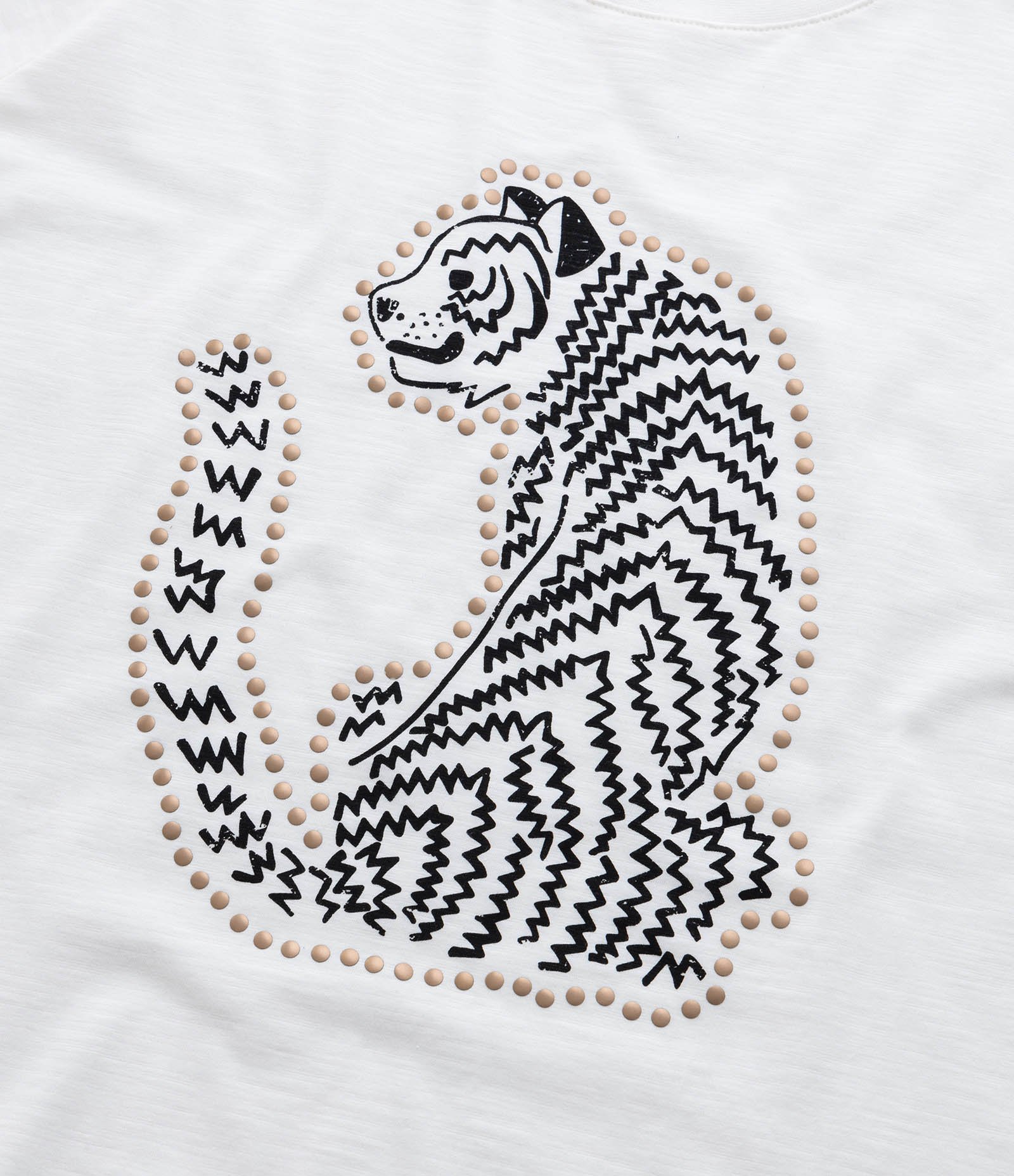 Blusa Estampada de Tigre com Tachinhas Curve & Plus Size Branco 6