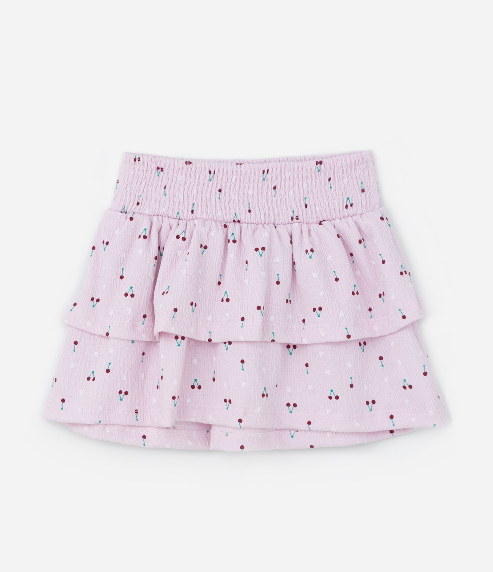 Conjunto Infantil com Estampa Cerejas - Tam 1 a 6 Anos Branco/Rosa 6