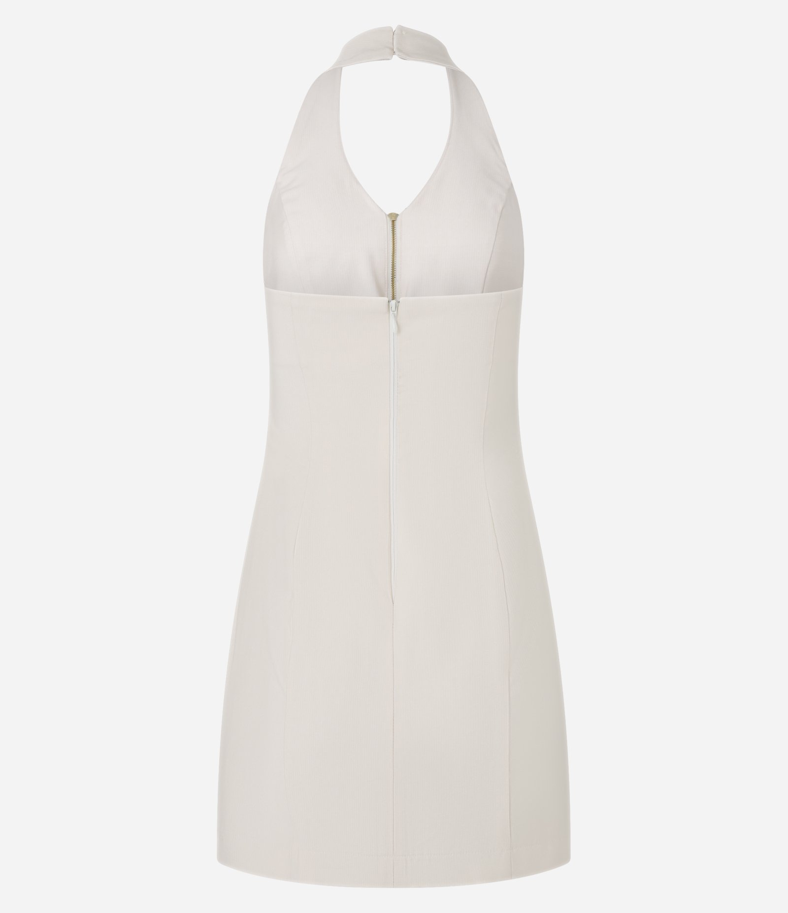 Vestido Frente Única em Alfaiataria com Zíper Off White 6