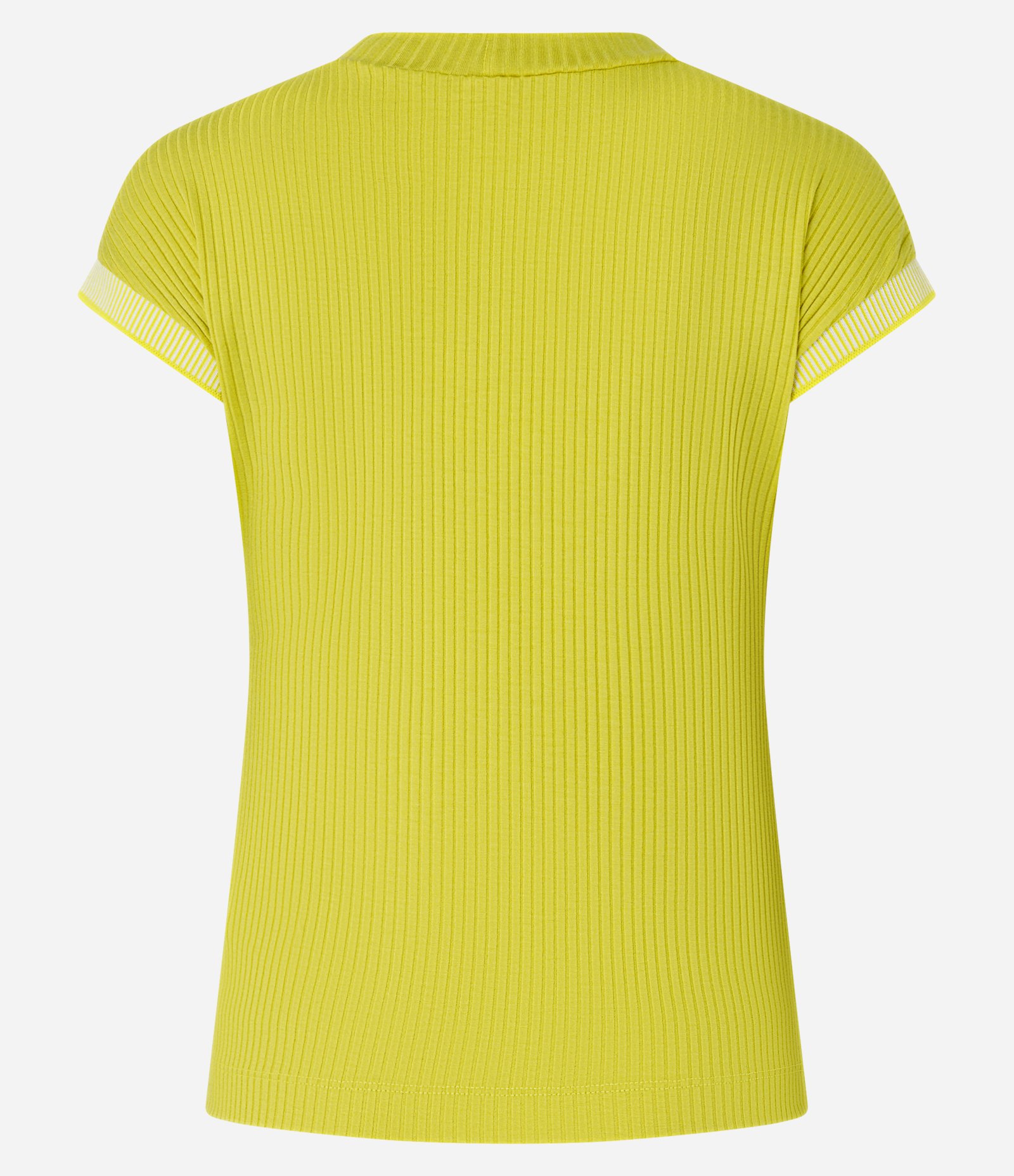 Blusa Sem Manga em Viscose com Cava Listrada Amarelo 3