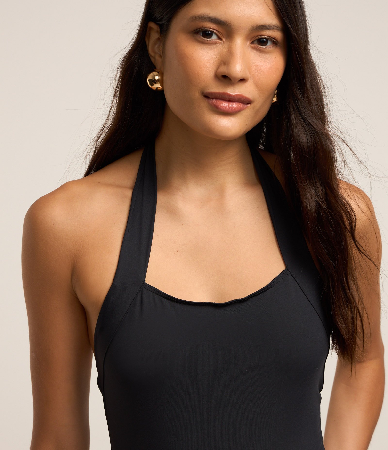 Body Frente Única em Microfibra com Decote Quadrado Preto 5