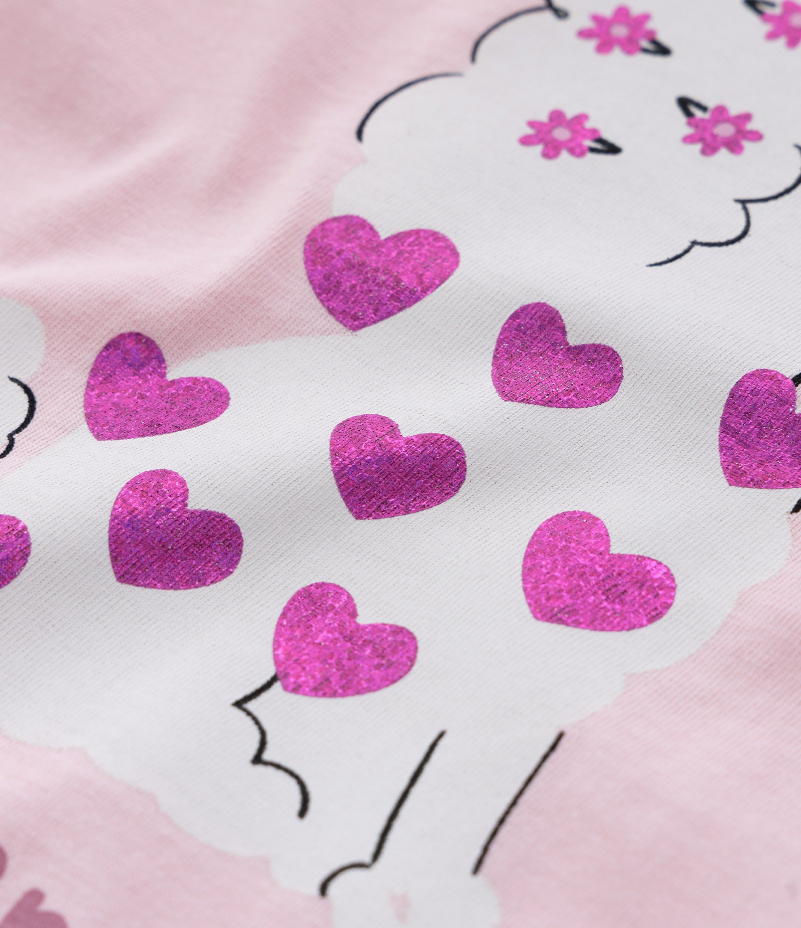 Blusa Infantil com Estampa Poodle e Corações - Tam 1 a 6 Anos Rosa 4