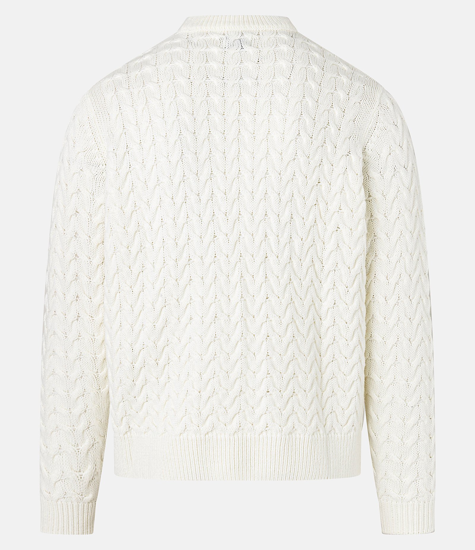 Suéter em Tricô com Textura Chevron Off White 6