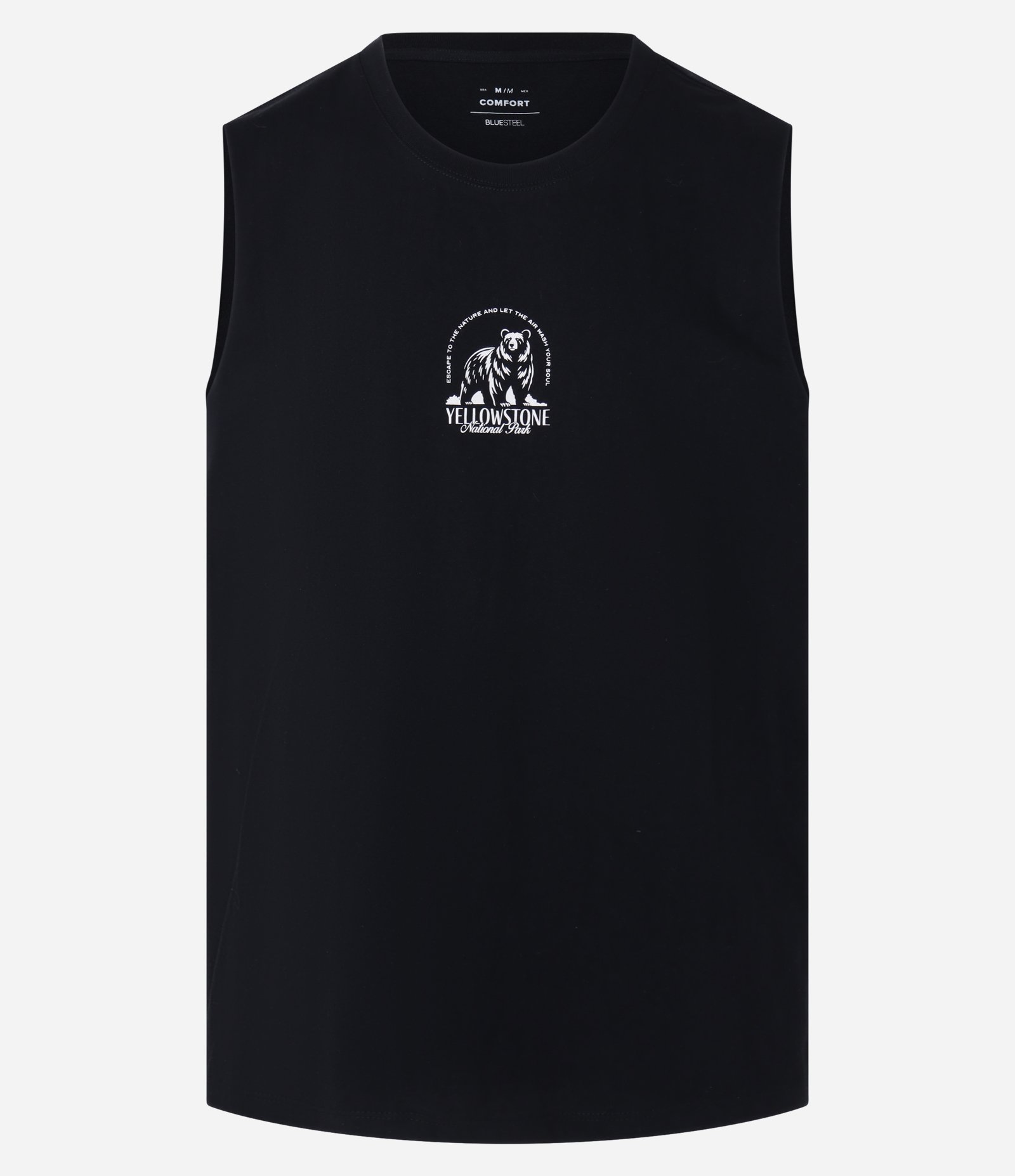 Regata Comfort em Algodão com Estampa de Urso Preto 4