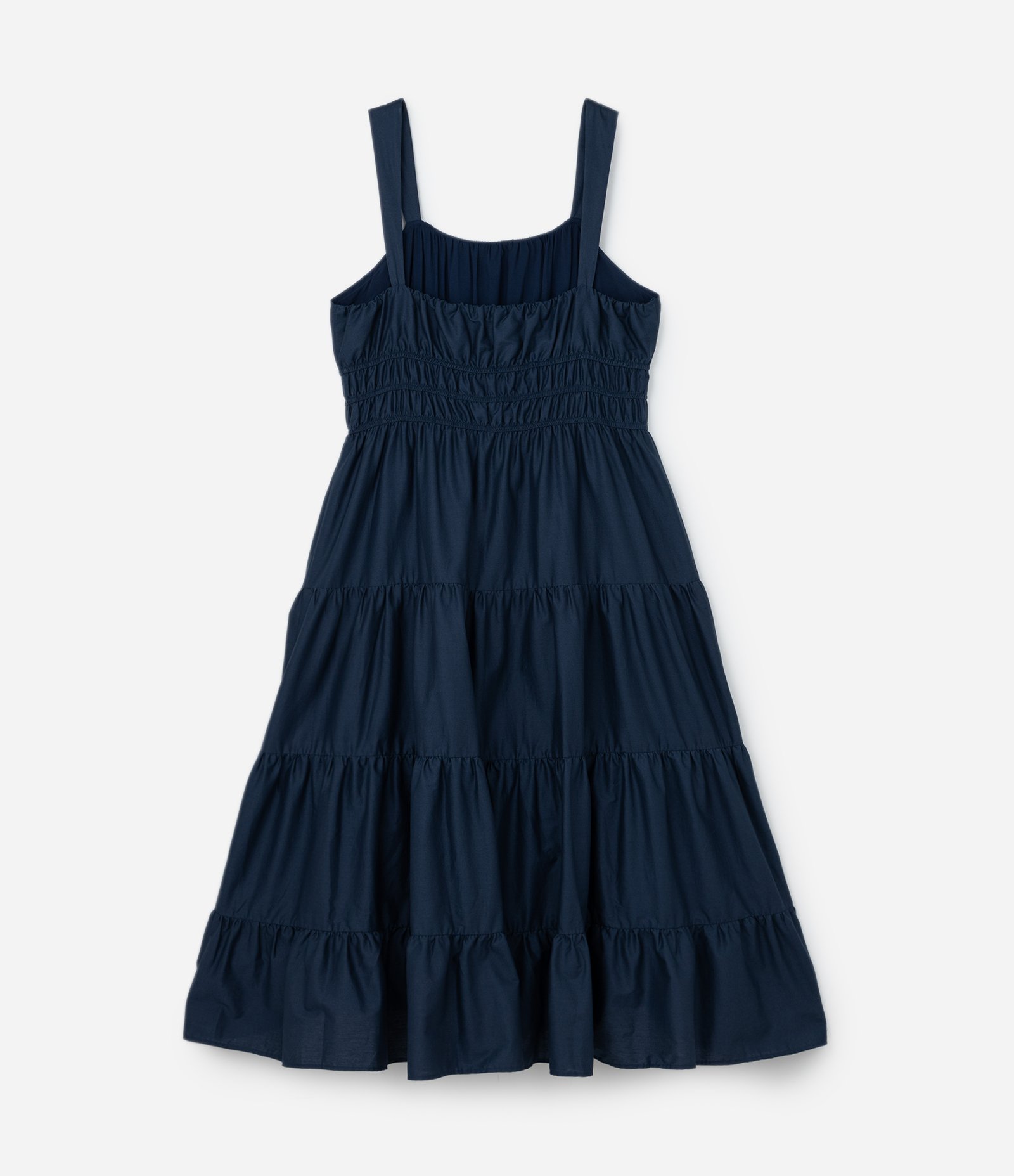 Vestido Midi com Babados e Lacinho Curve & Plus Size Azul Escuro 7