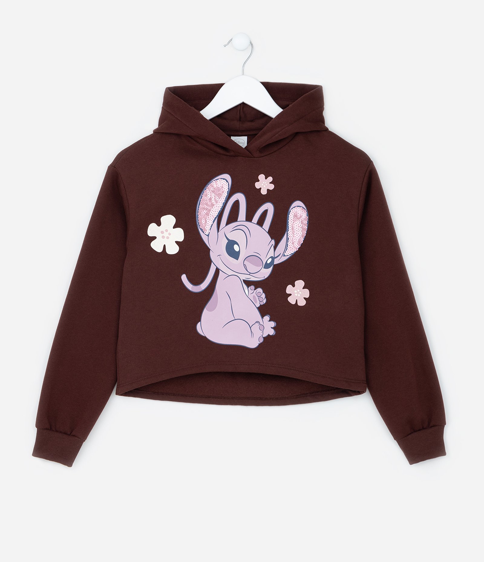 Casaco Cropped Infantil com Estampa da Angel - Tam 7 a 14 Anos Marrom 1