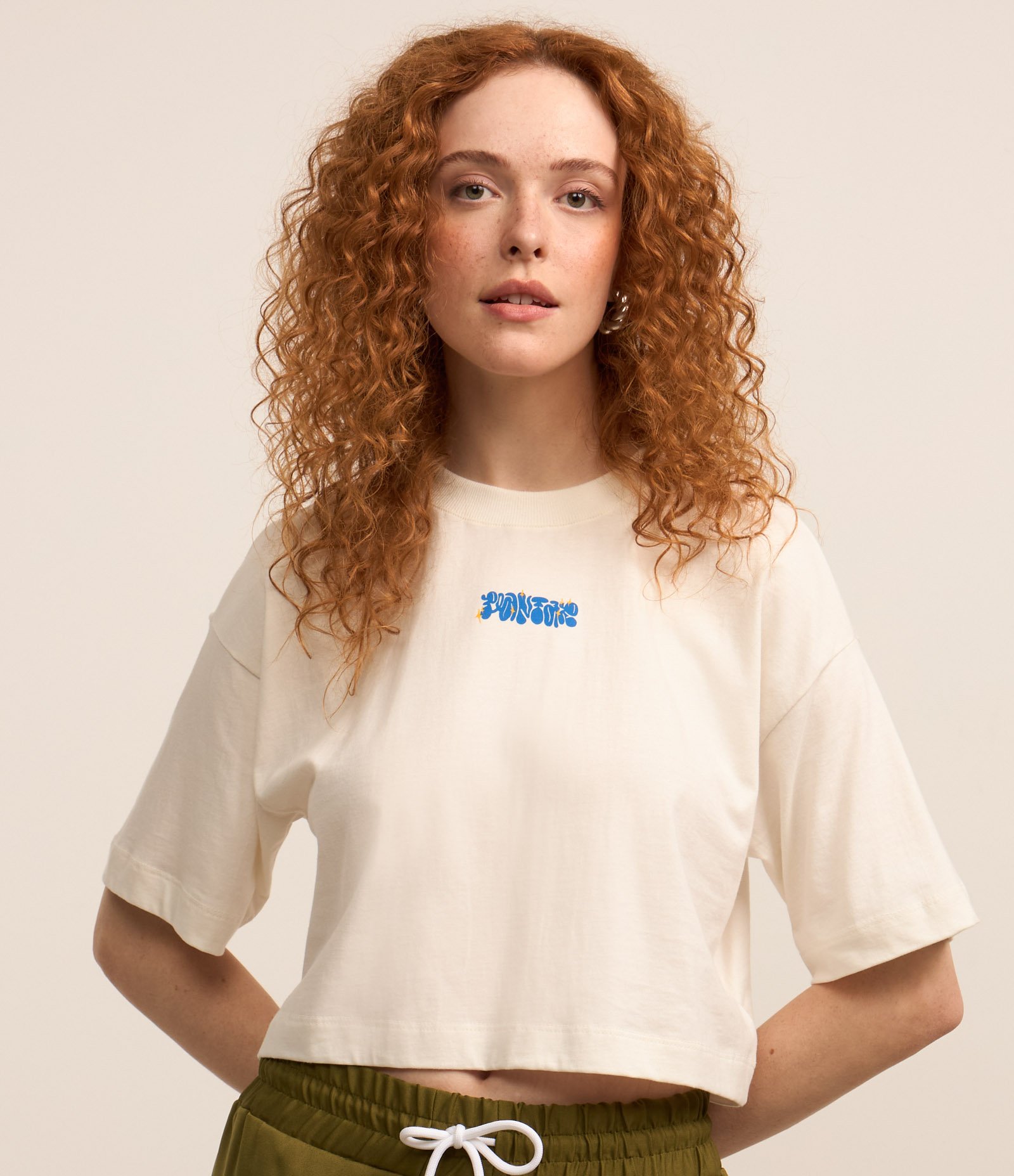 Camiseta Boxy em Algodão com Estampa Frente e Costas Branco 3